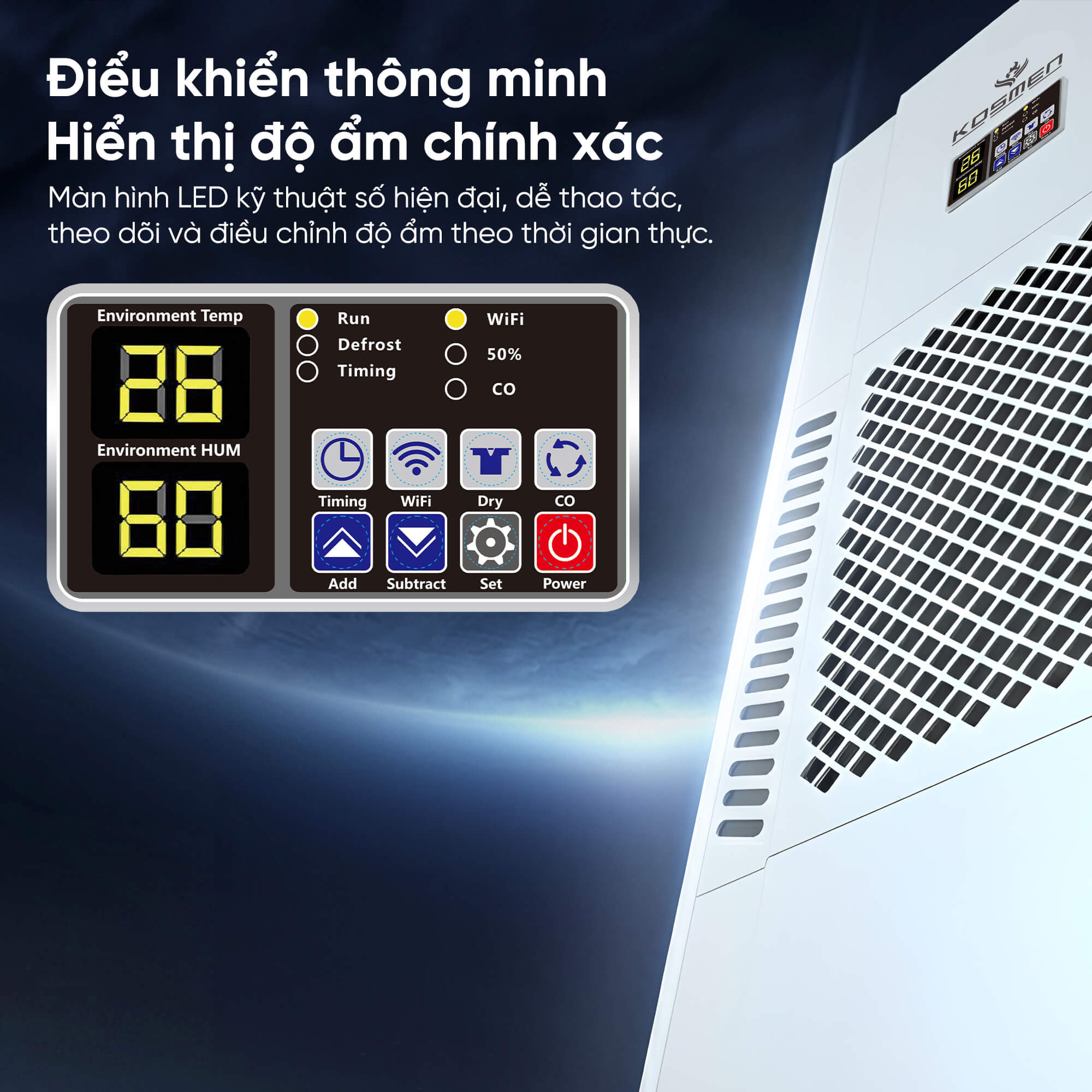 Máy hút ẩm công nghiệp Kosmen KM-180S