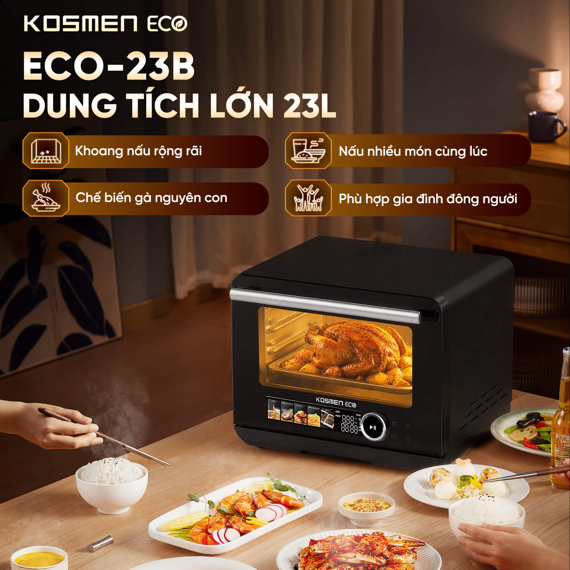Nồi chiên hơi nước Kosmen Eco ECO-23B