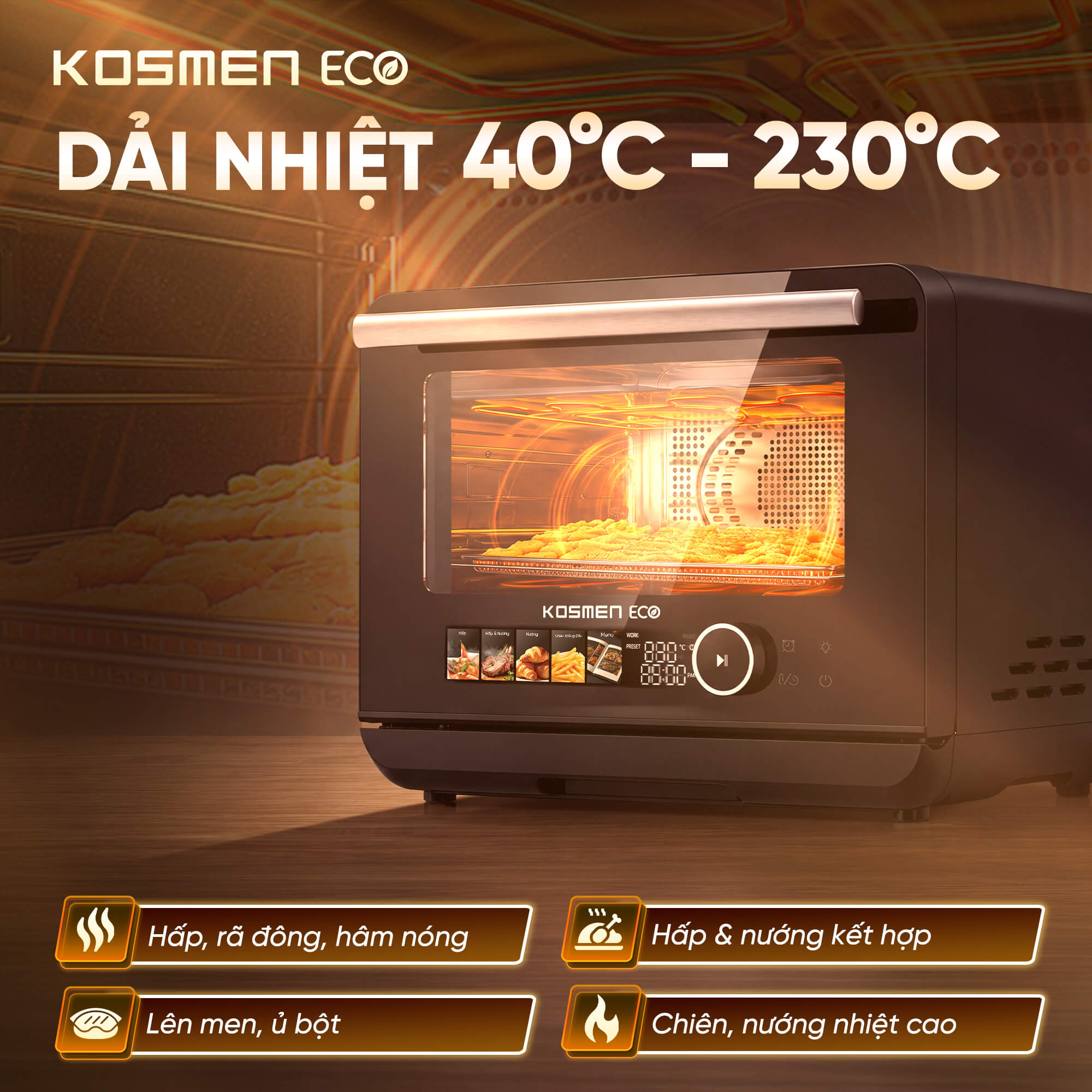 Nồi chiên hơi nước Kosmen Eco ECO-23B