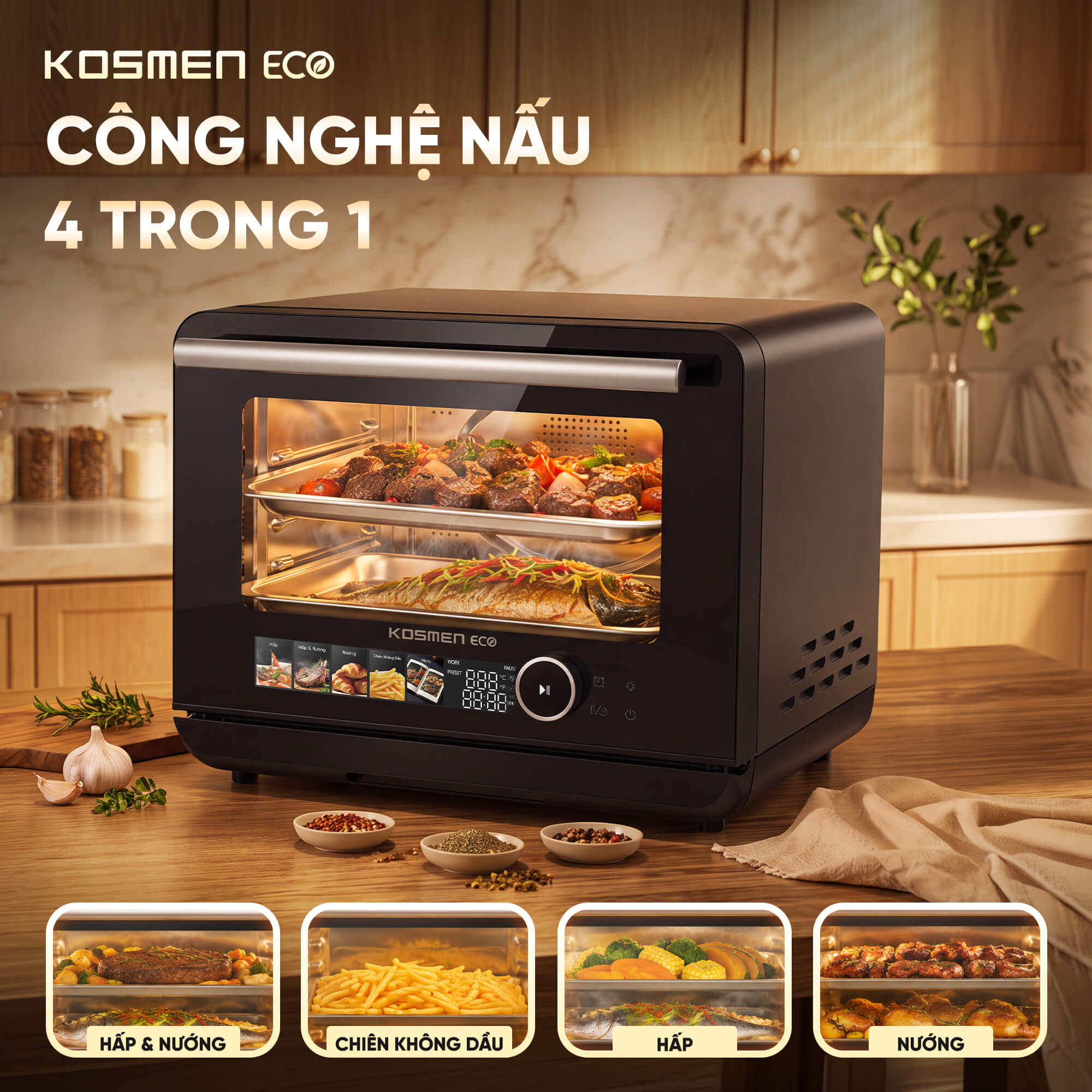 Nồi chiên hơi nước Kosmen Eco ECO-23B