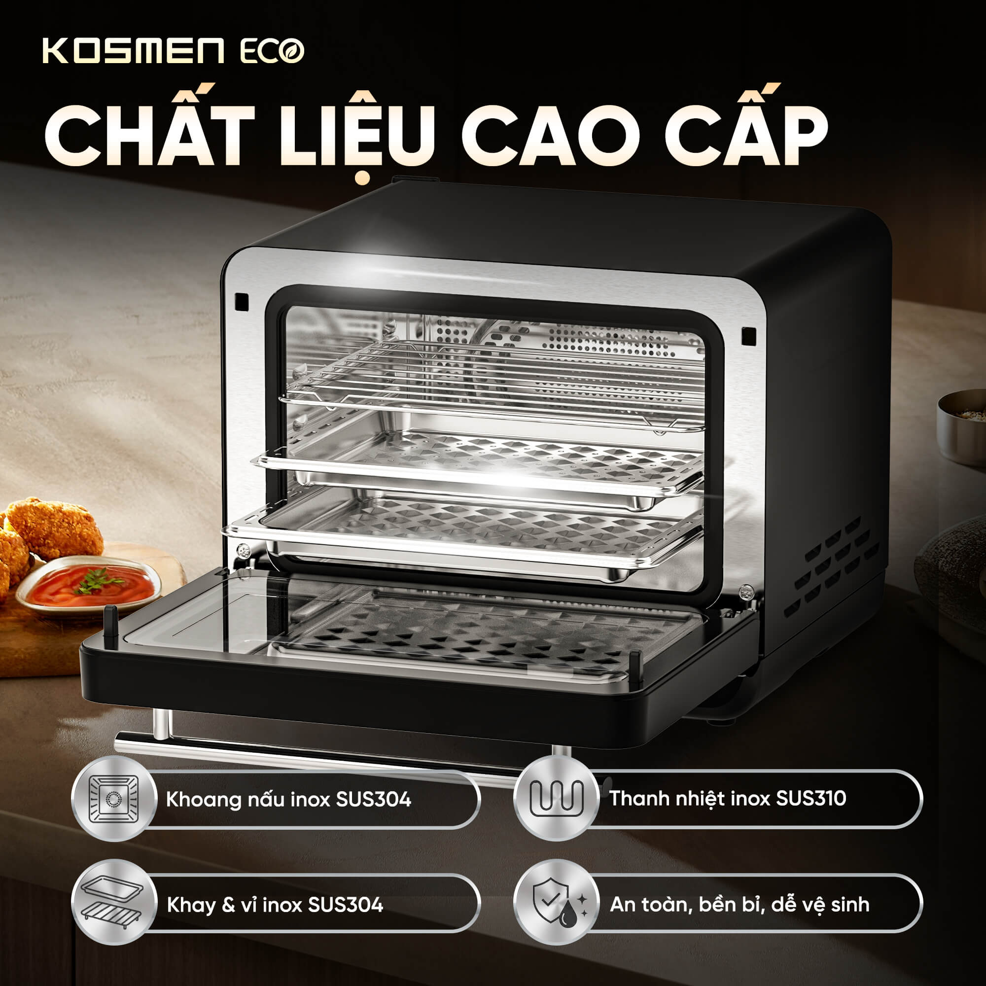 Nồi chiên hơi nước Kosmen Eco ECO-23B