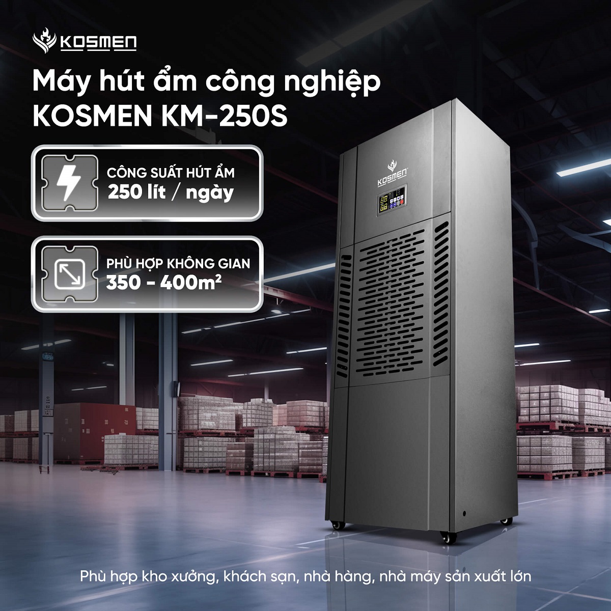 Kosmen KM-250S Industrial Dehumidifier