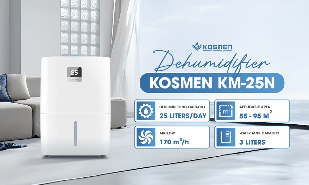 Technical specifications of Kosmen KM-25N dehumidifier