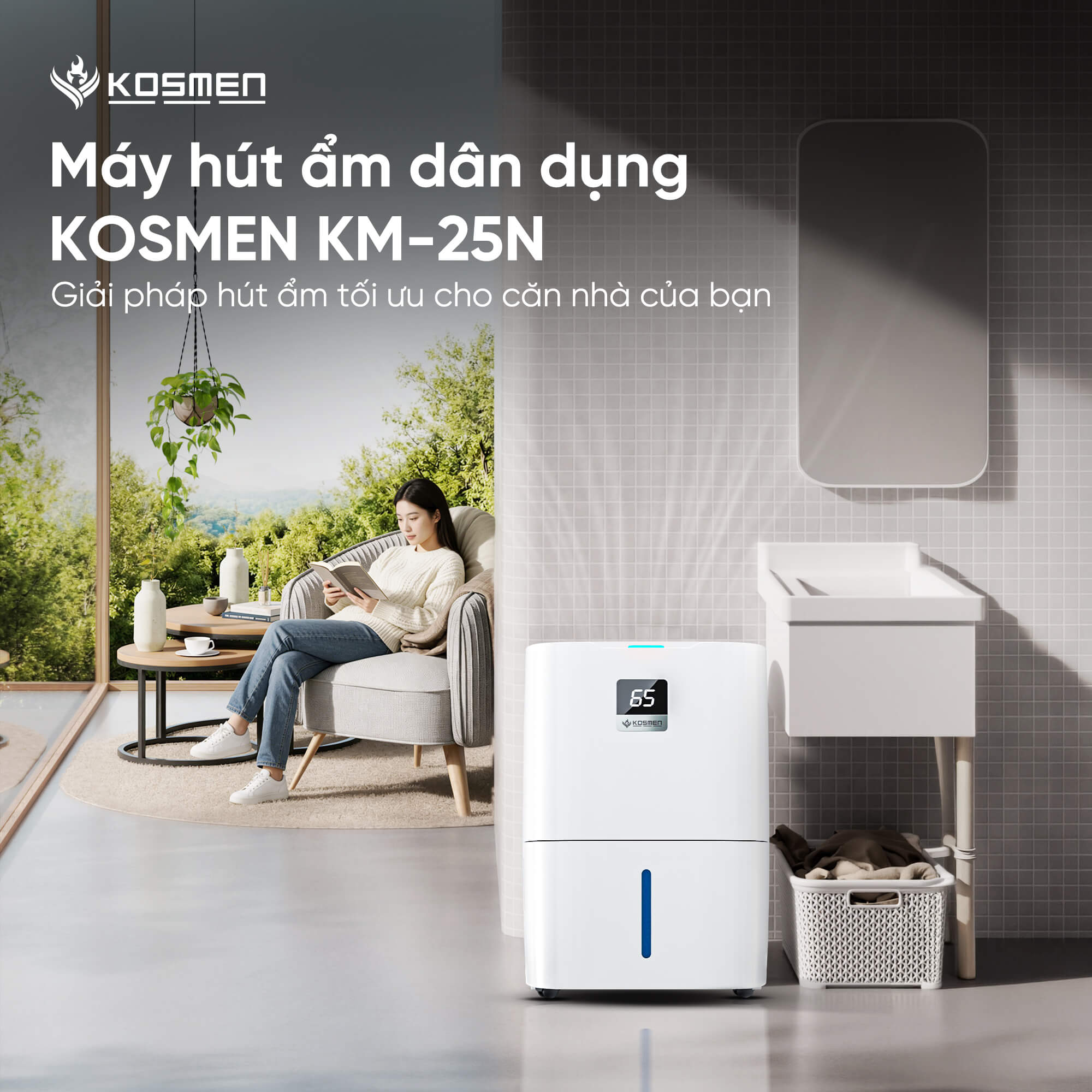 Kosmen KM-25N Household Dehumidifier