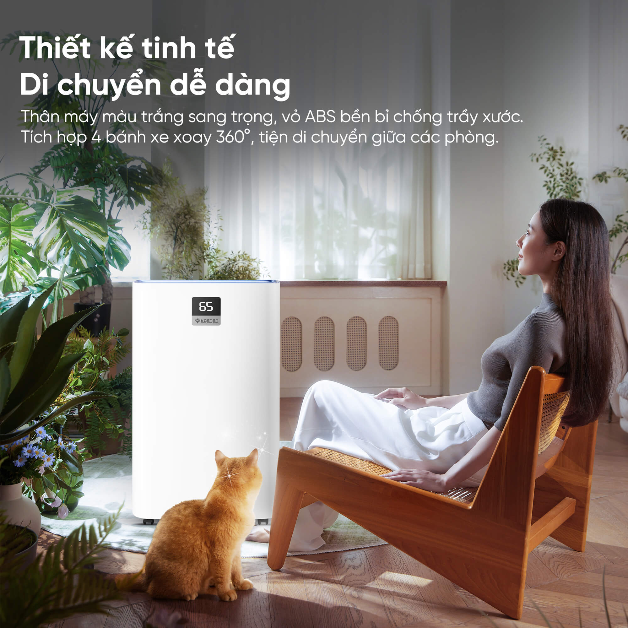 Máy lọc không khí và hút ẩm Kosmen KM-30N