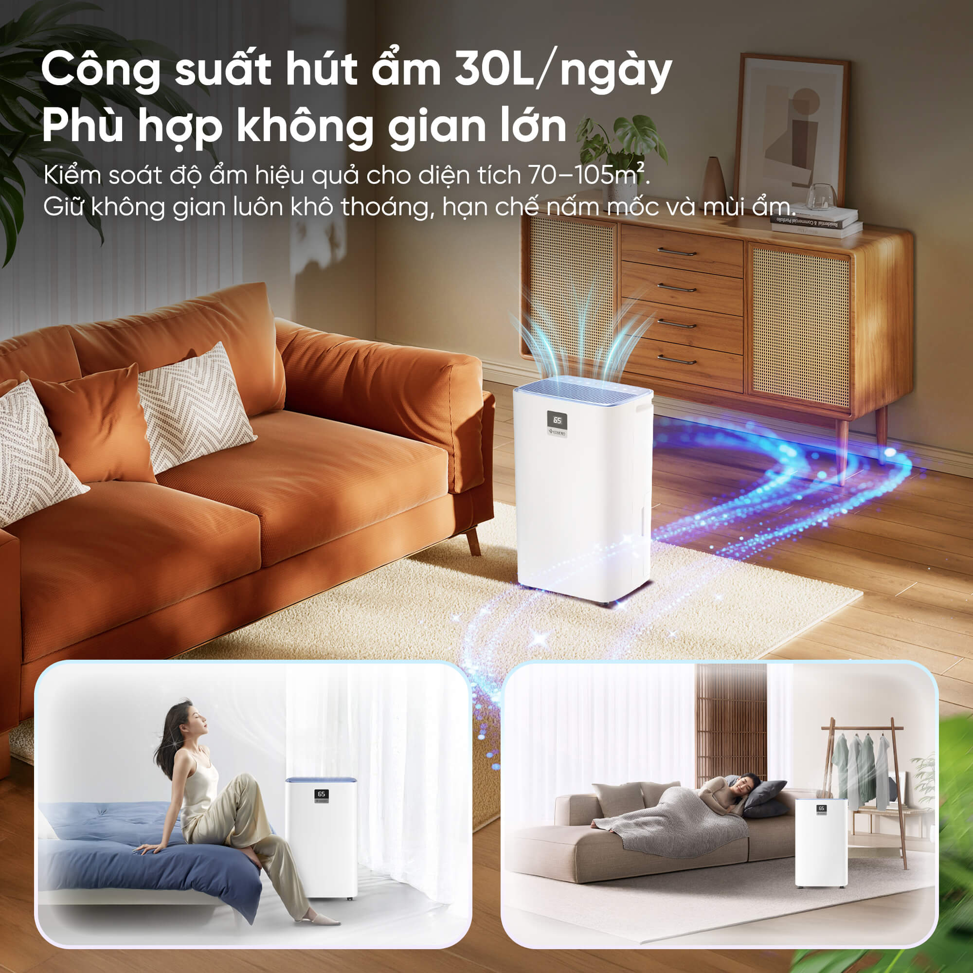 Máy lọc không khí và hút ẩm Kosmen KM-30N