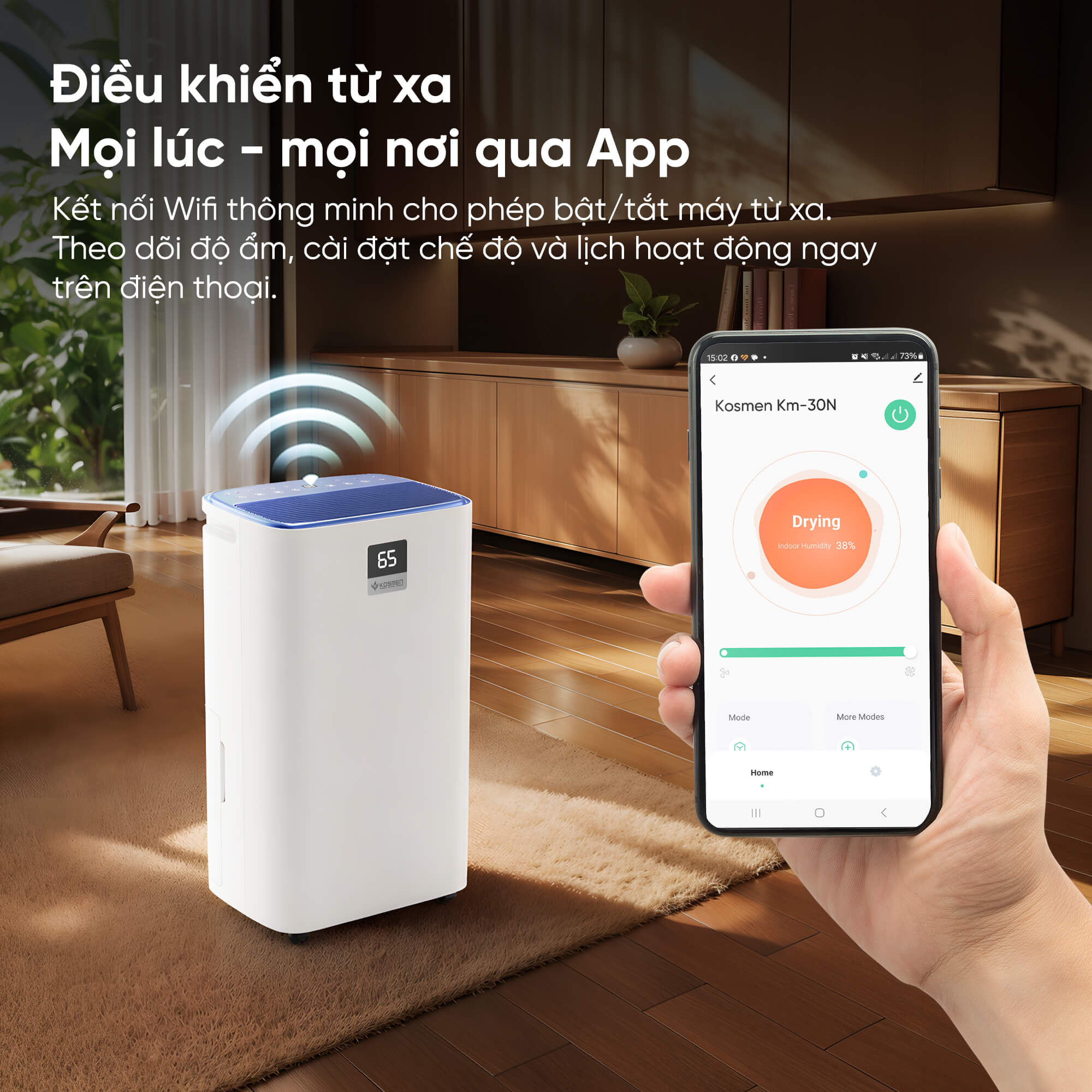 Máy lọc không khí và hút ẩm Kosmen KM-30N