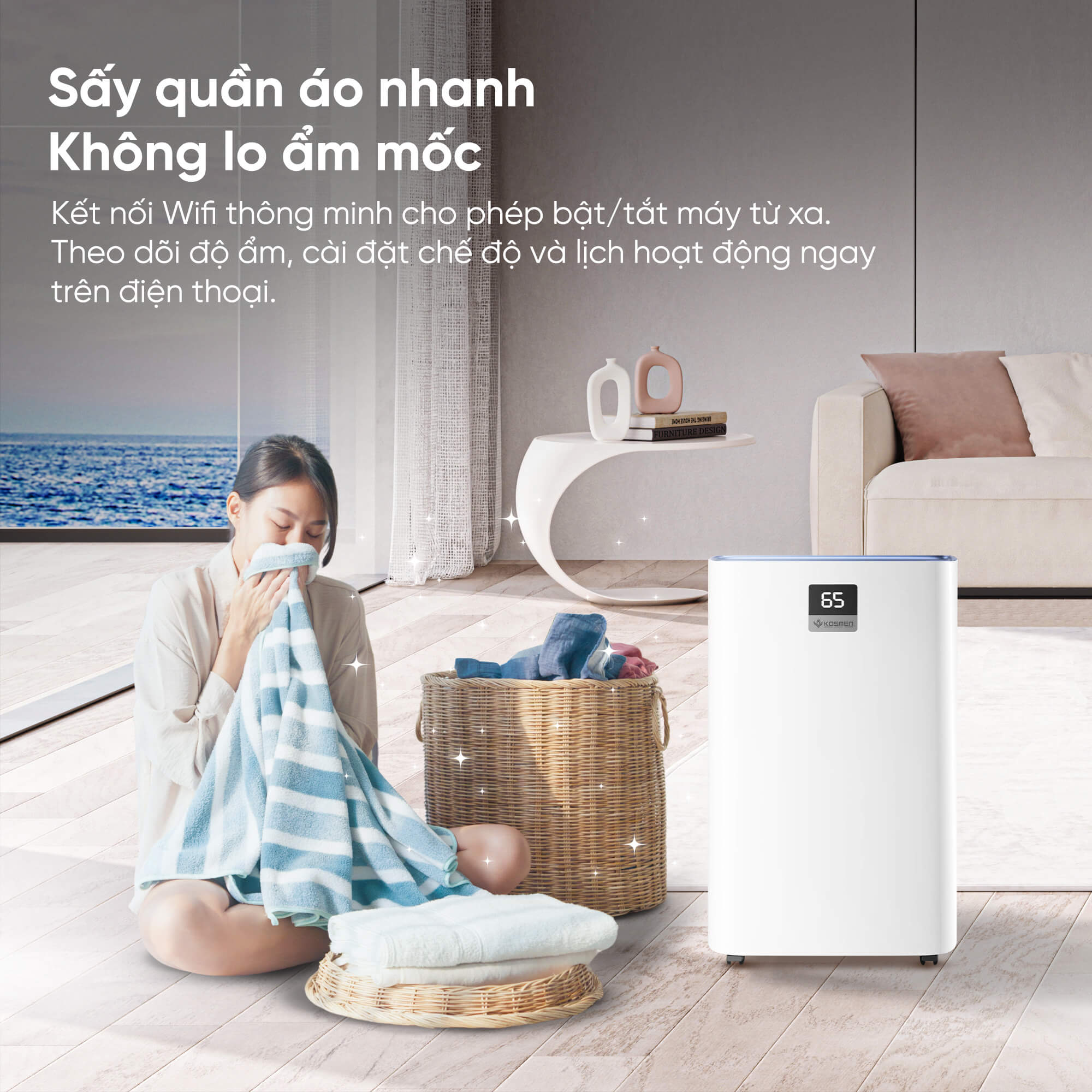 Máy lọc không khí và hút ẩm Kosmen KM-30N