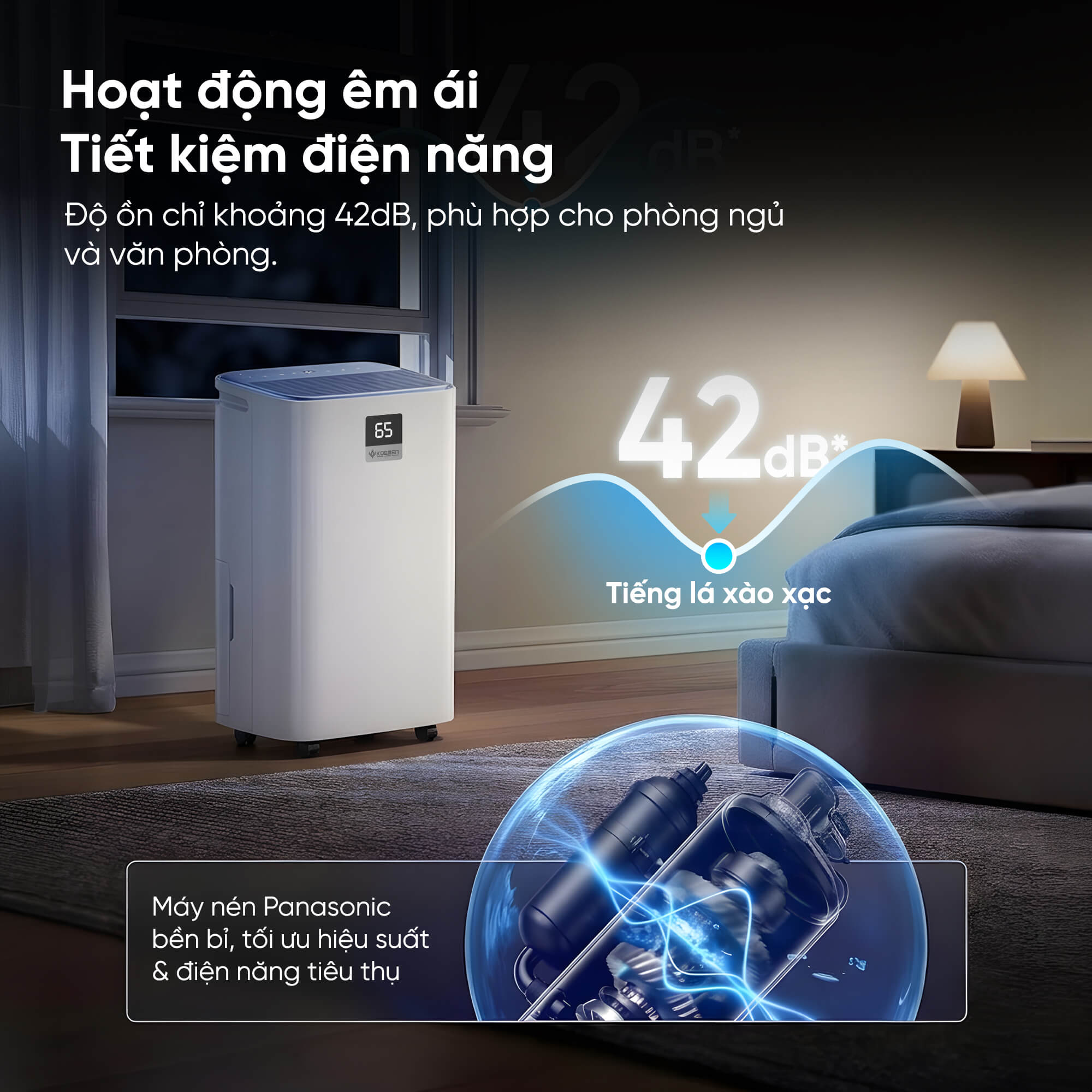 Máy lọc không khí và hút ẩm Kosmen KM-30N