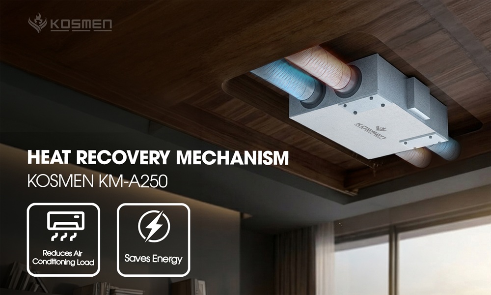They also integrate a heat recovery mechanism to help balance indoor temperature
