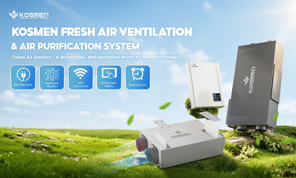 Kosmen fresh air and air purification systems &ndash; the perfect clean air solution for modern families