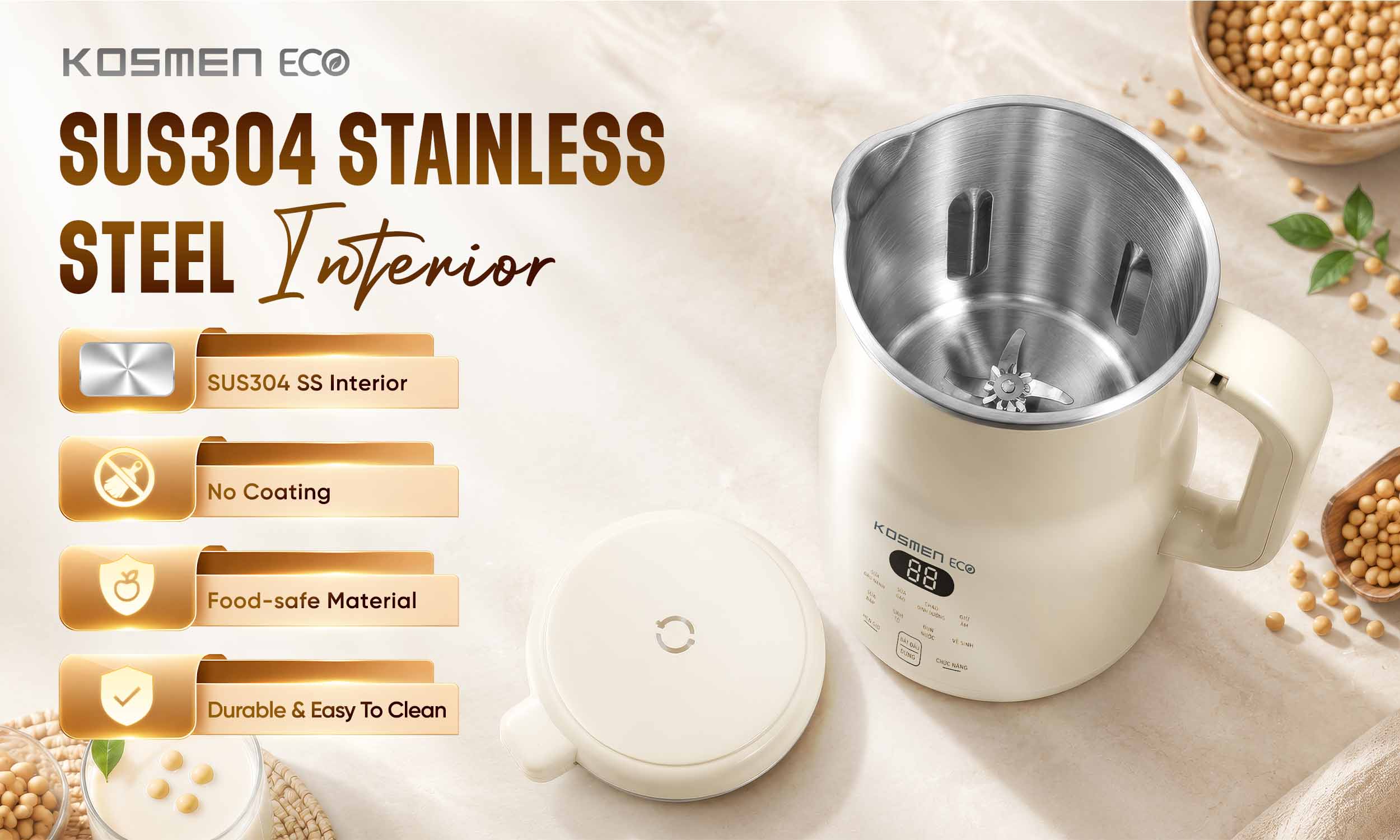Crafted from high-quality, food-grade materials, the ECO-1000BG is built for durability while ensuring safe contact with food