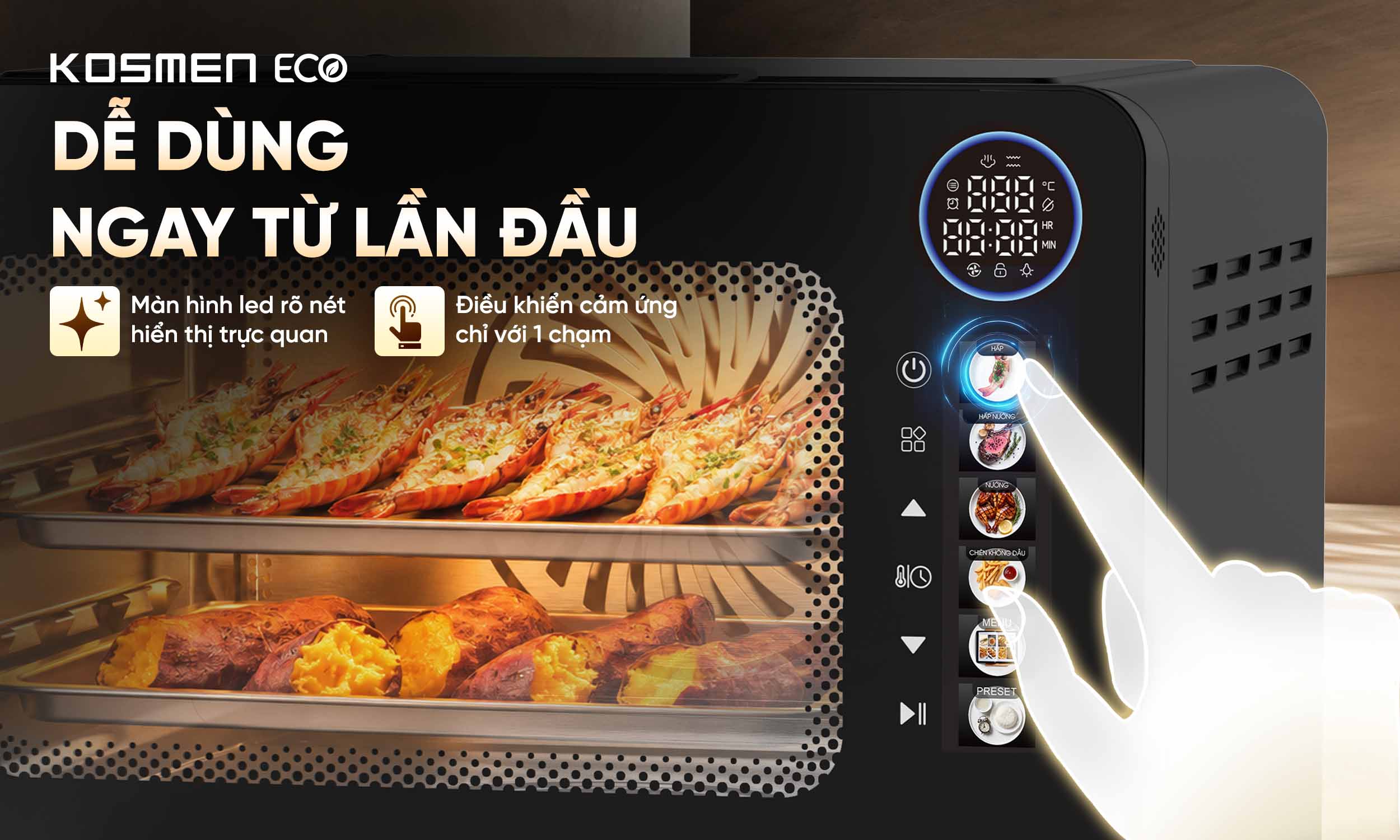 ECO-18B thiết kế th&ocirc;ng minh gi&uacute;p dễ d&agrave;ng thao t&aacute;c cho cả người mới bắt đầu