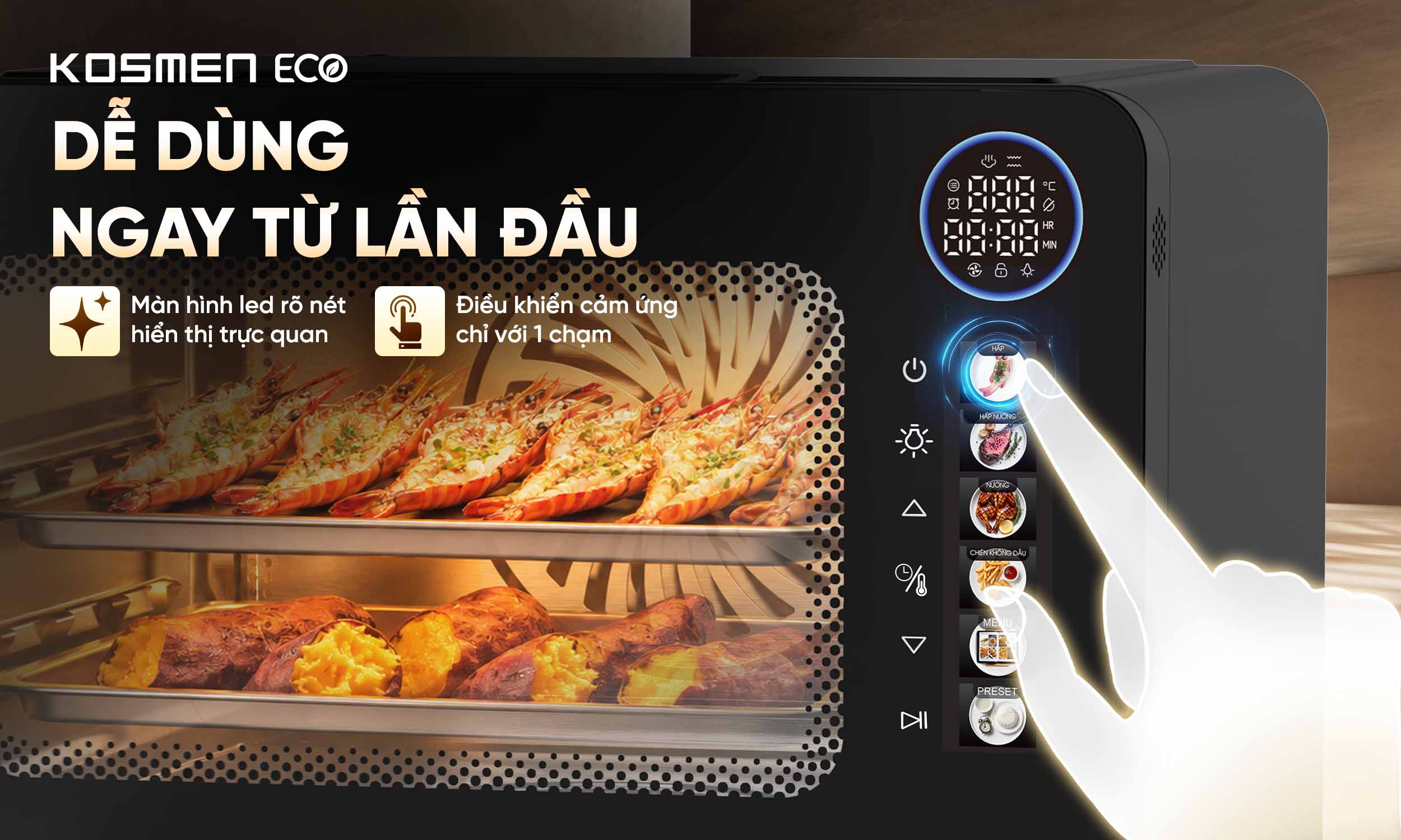 ECO-18B thiết kế th&ocirc;ng minh gi&uacute;p dễ d&agrave;ng thao t&aacute;c cho cả người mới bắt đầu