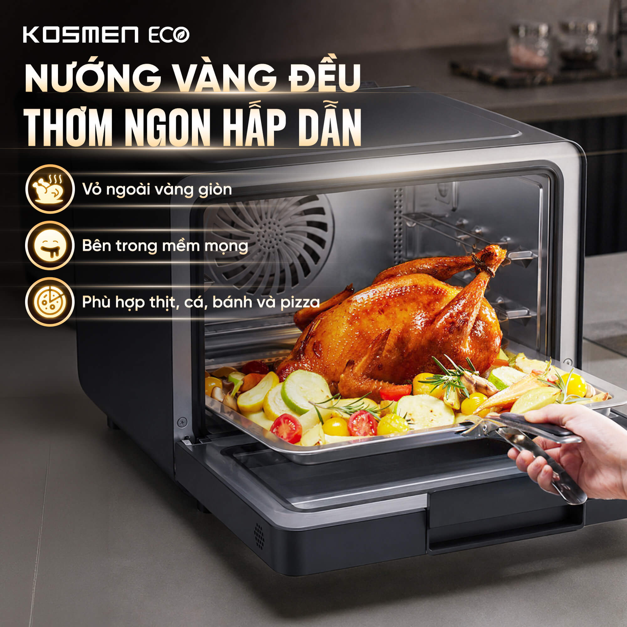 Nồi chiên hơi nước Kosmen Eco ECO-18B