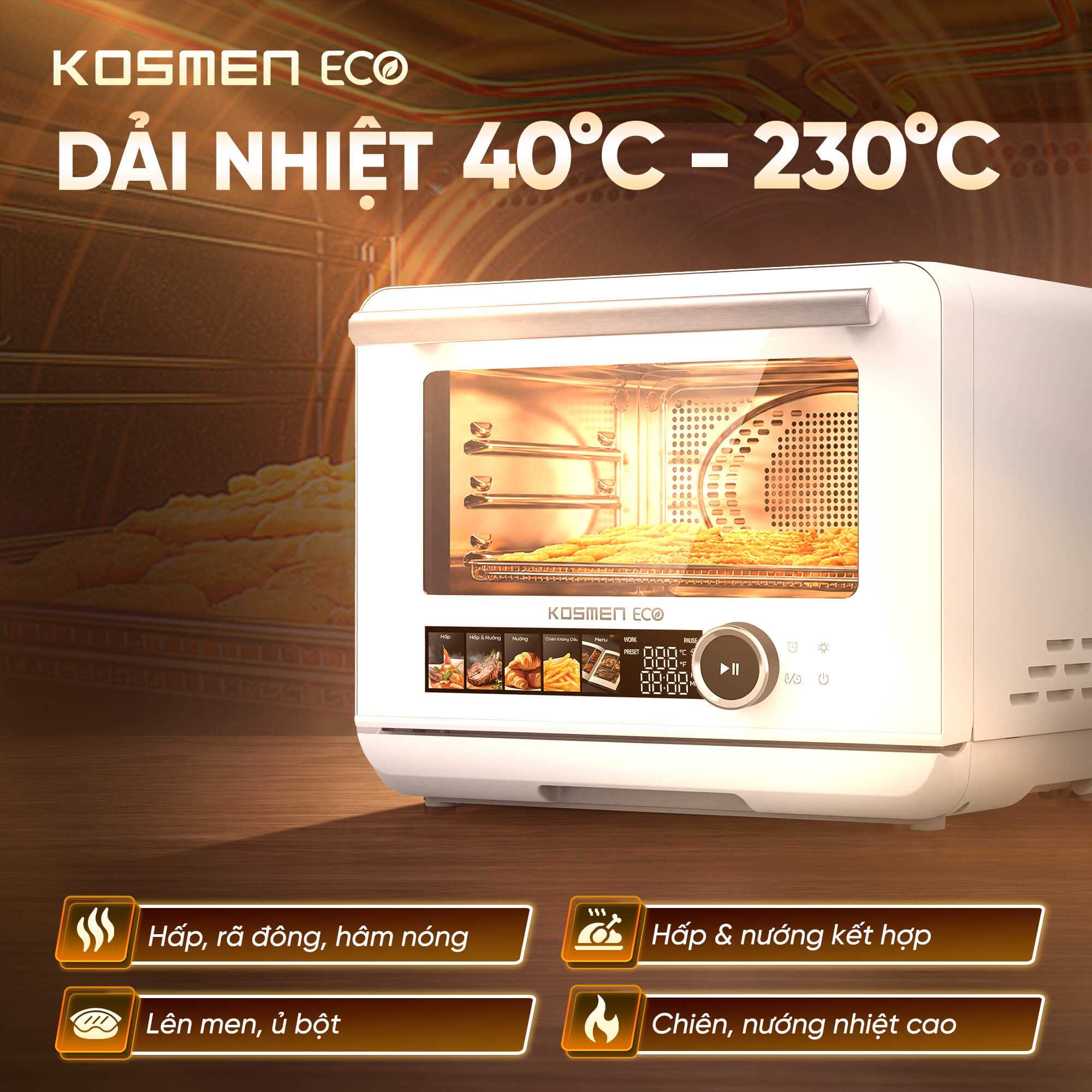 Nồi chiên hơi nước Kosmen Eco ECO-23W
