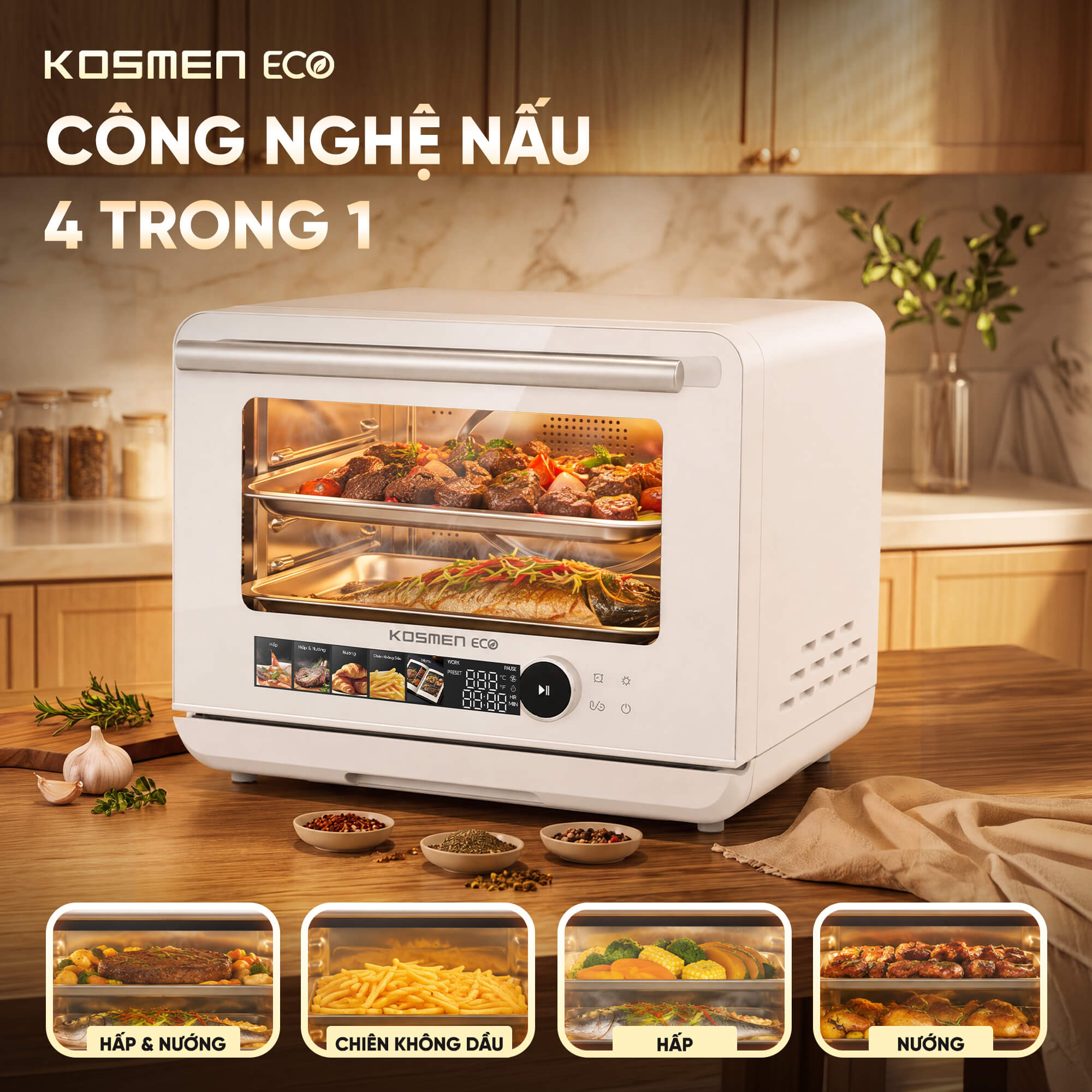 Nồi chiên hơi nước Kosmen Eco ECO-23W