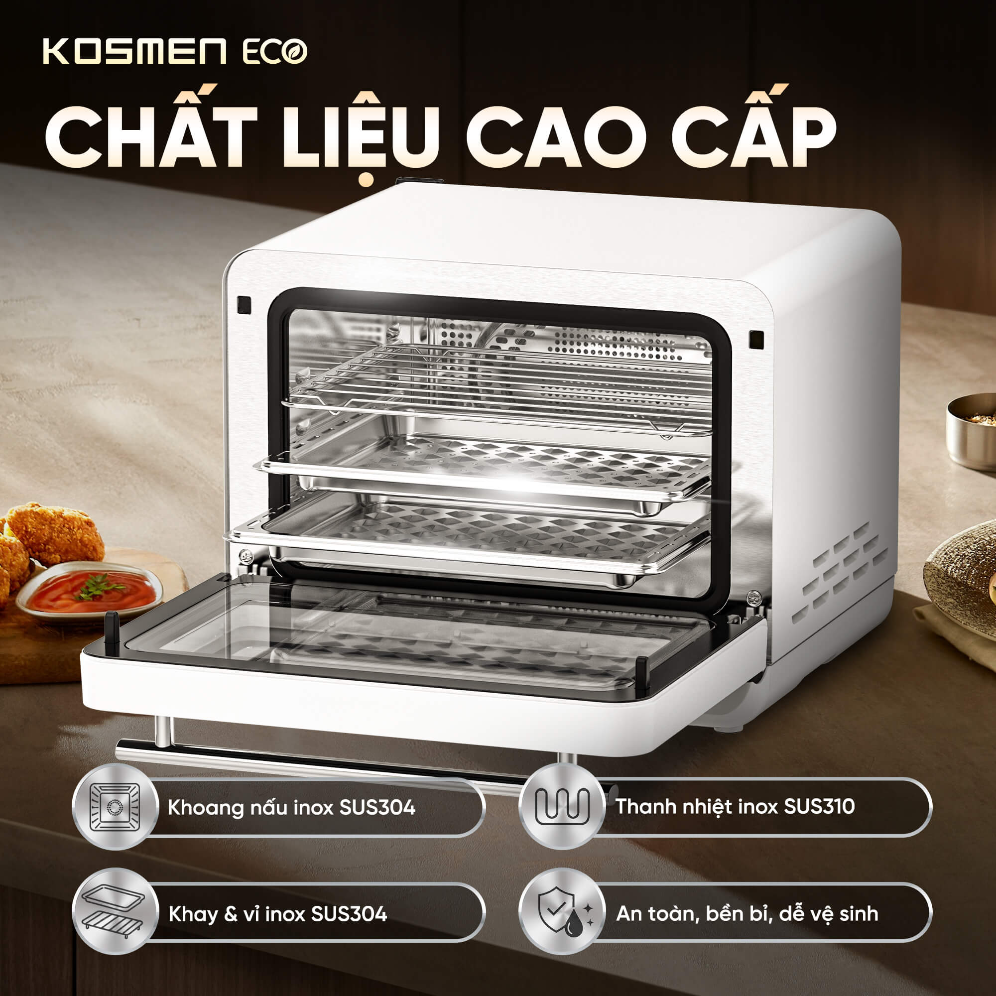 Nồi chiên hơi nước Kosmen Eco ECO-23W