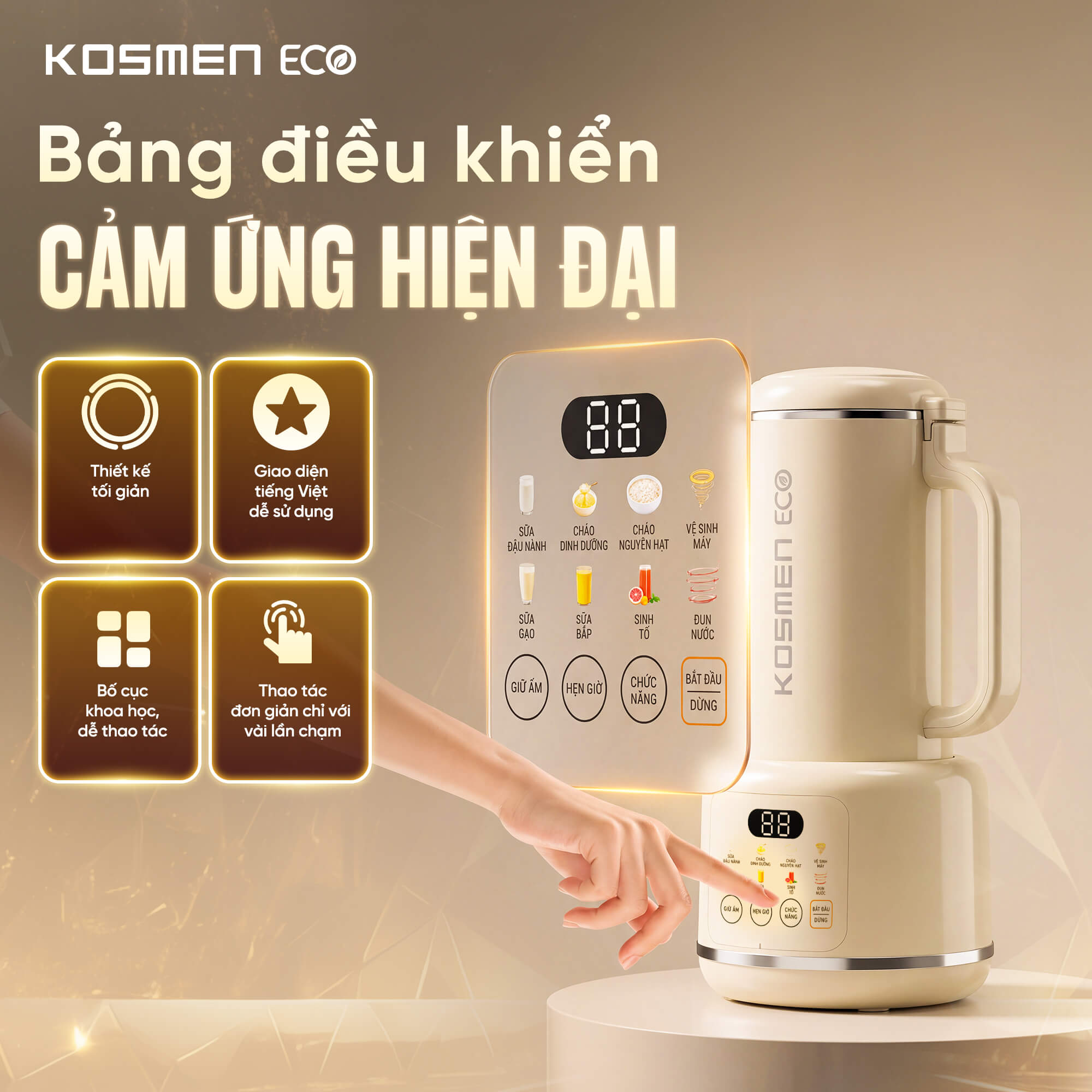 Máy làm sữa hạt Kosmen Eco ECO-500BG