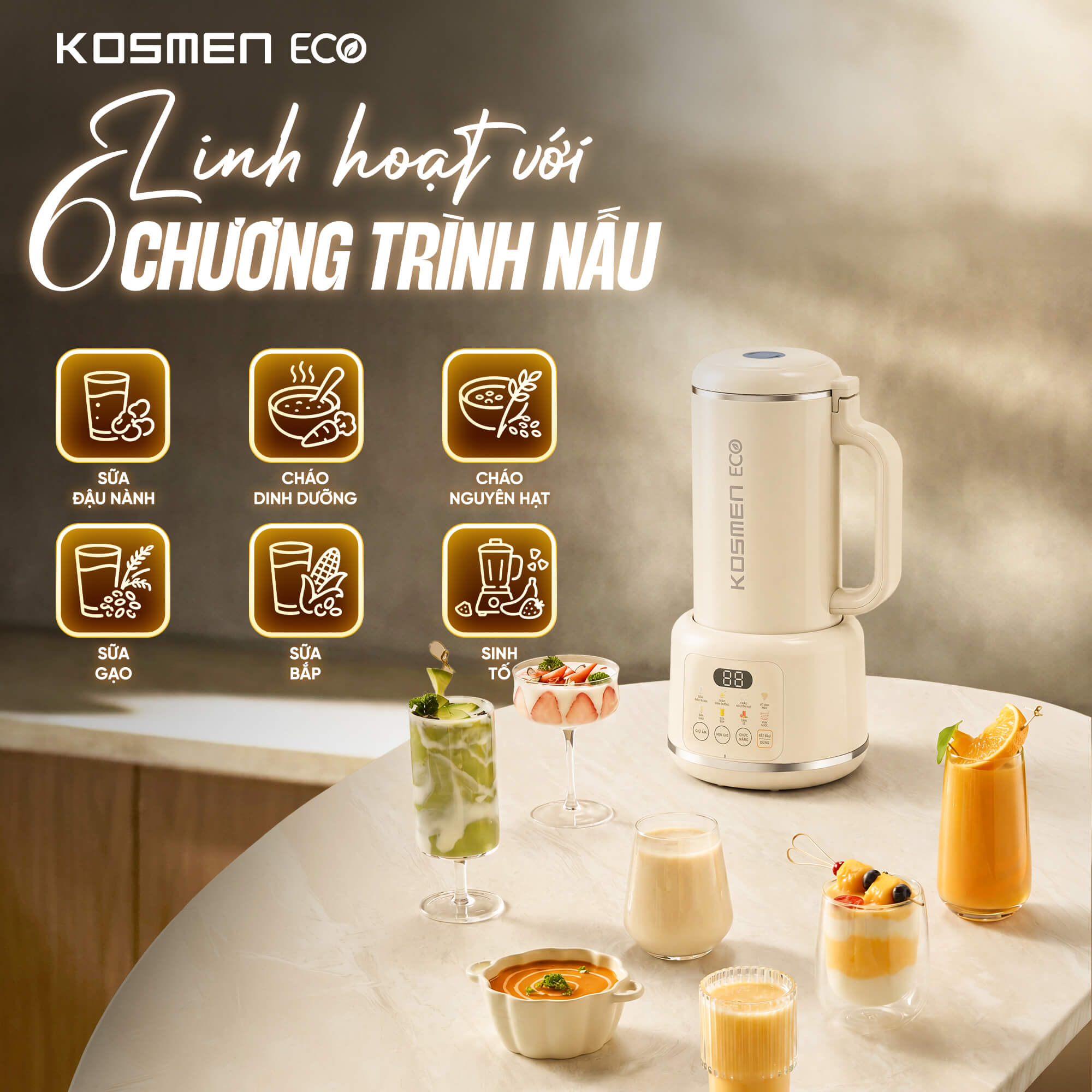 Máy làm sữa hạt Kosmen Eco ECO-500BG