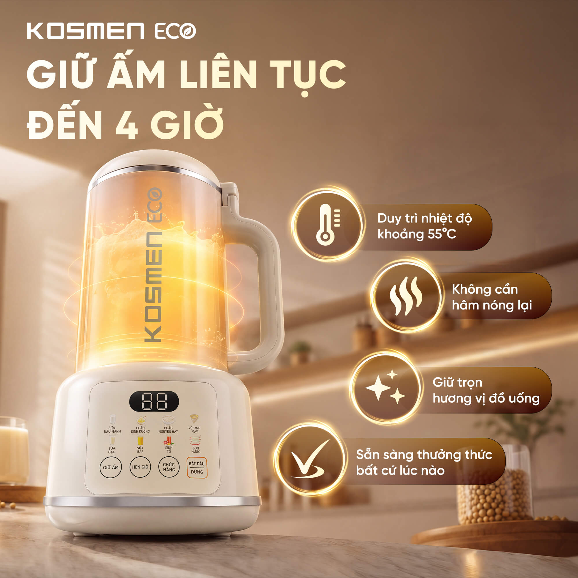 Máy làm sữa hạt Kosmen Eco ECO-500BG