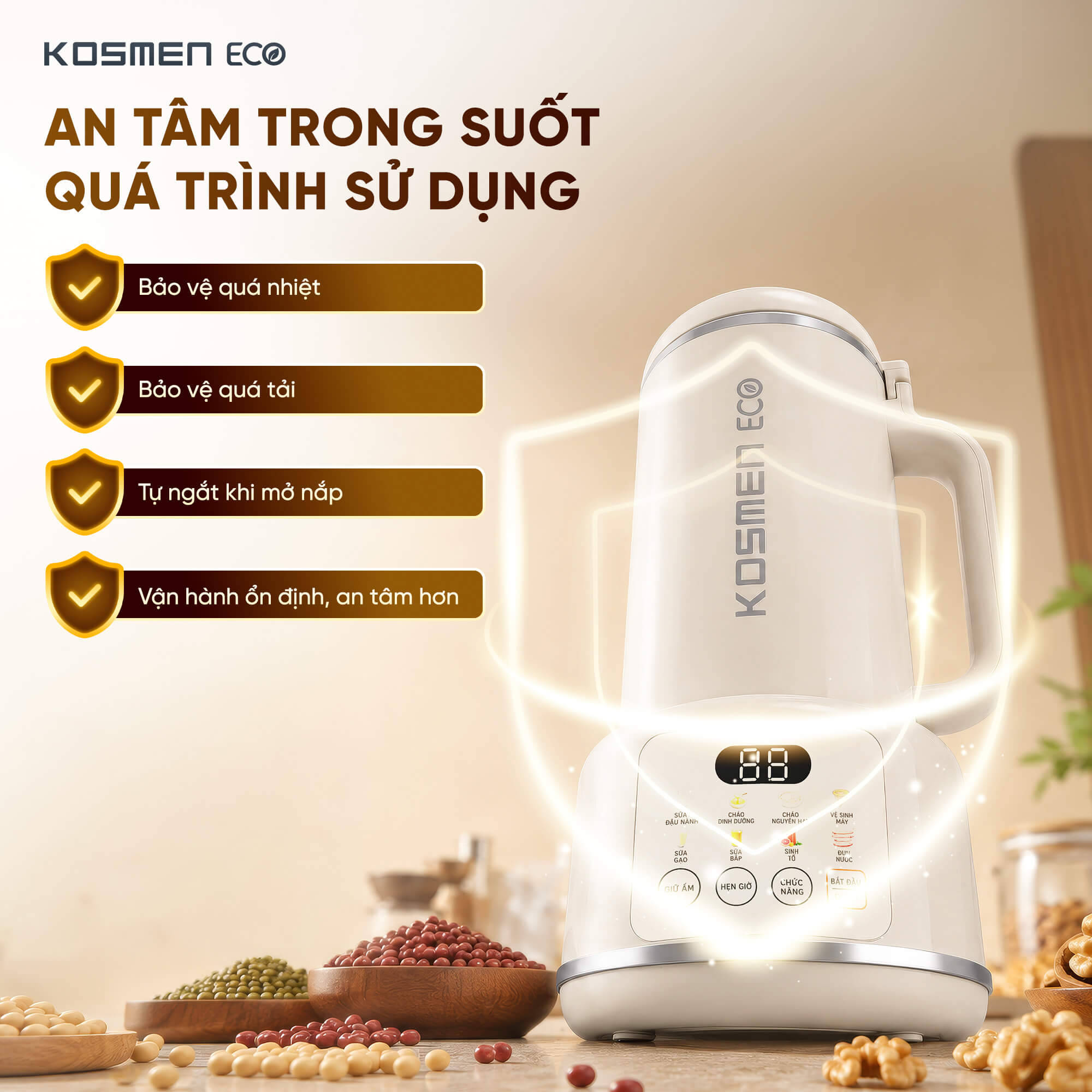 Máy làm sữa hạt Kosmen Eco ECO-500BG