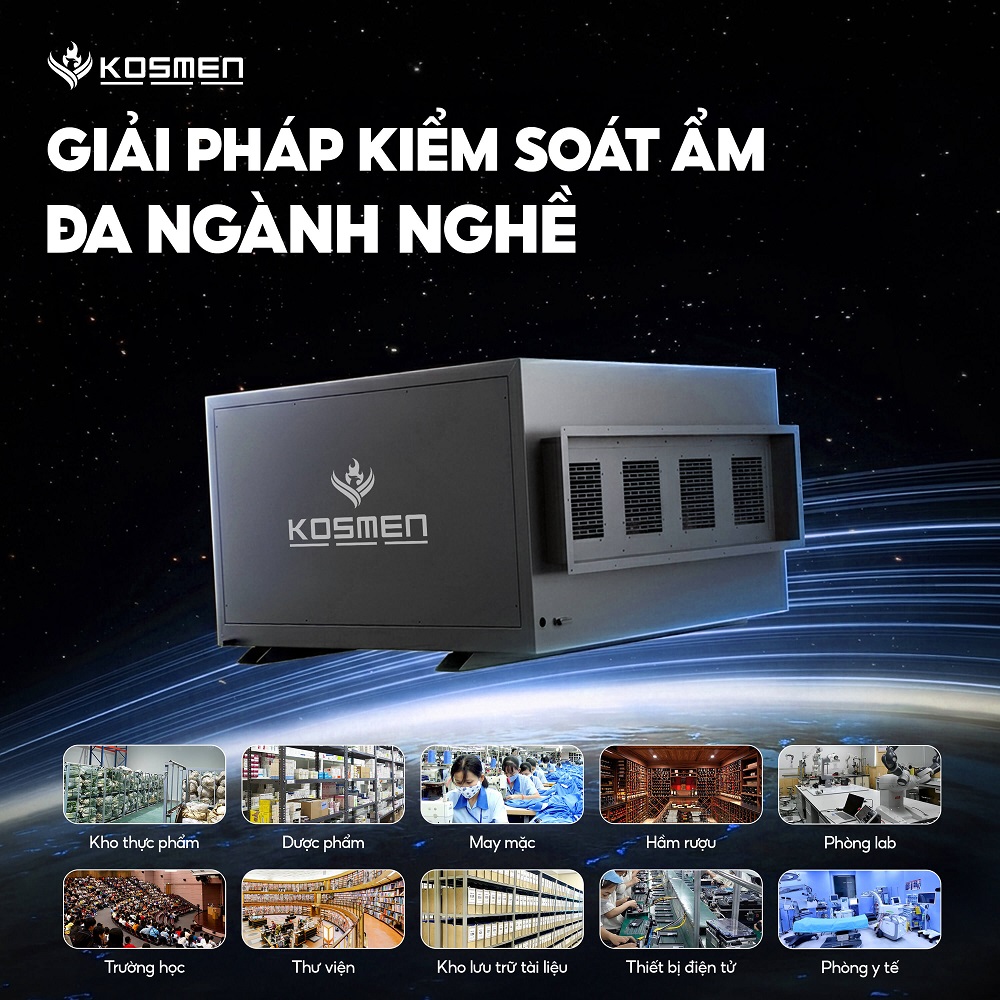 Máy hút ẩm âm trần Kosmen KM-480DS