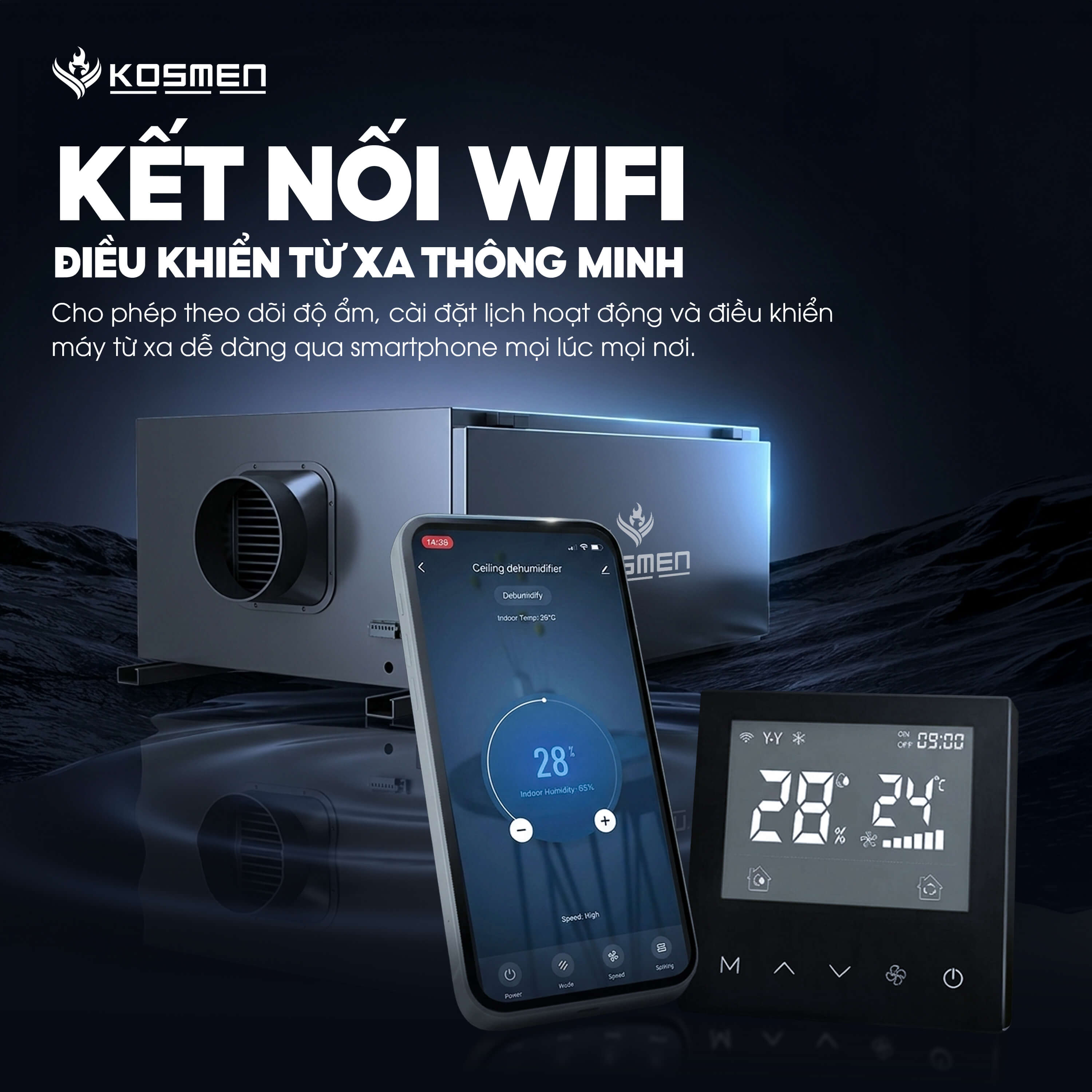 Kosmen KM-66E Ceiling-Mounted Dehumidifier