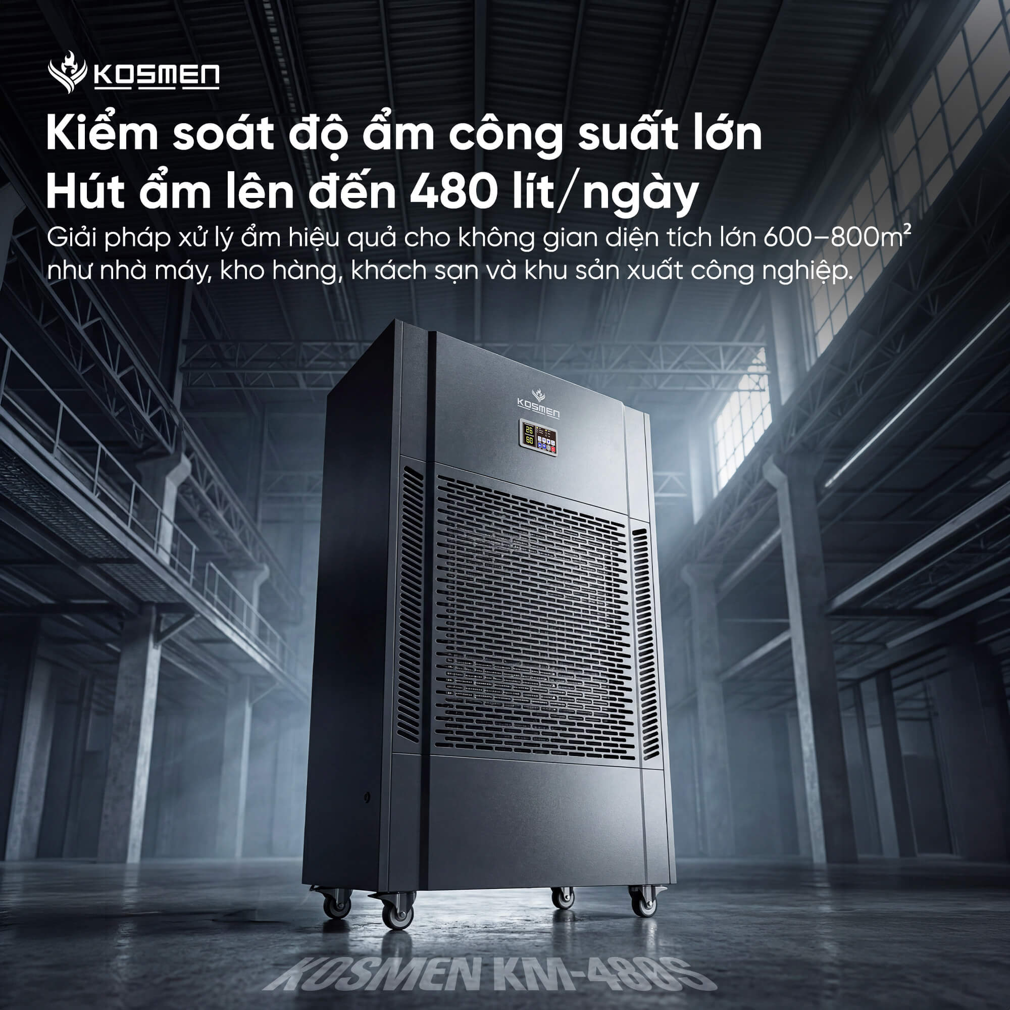 Máy hút ẩm công nghiệp Kosmen KM-480S