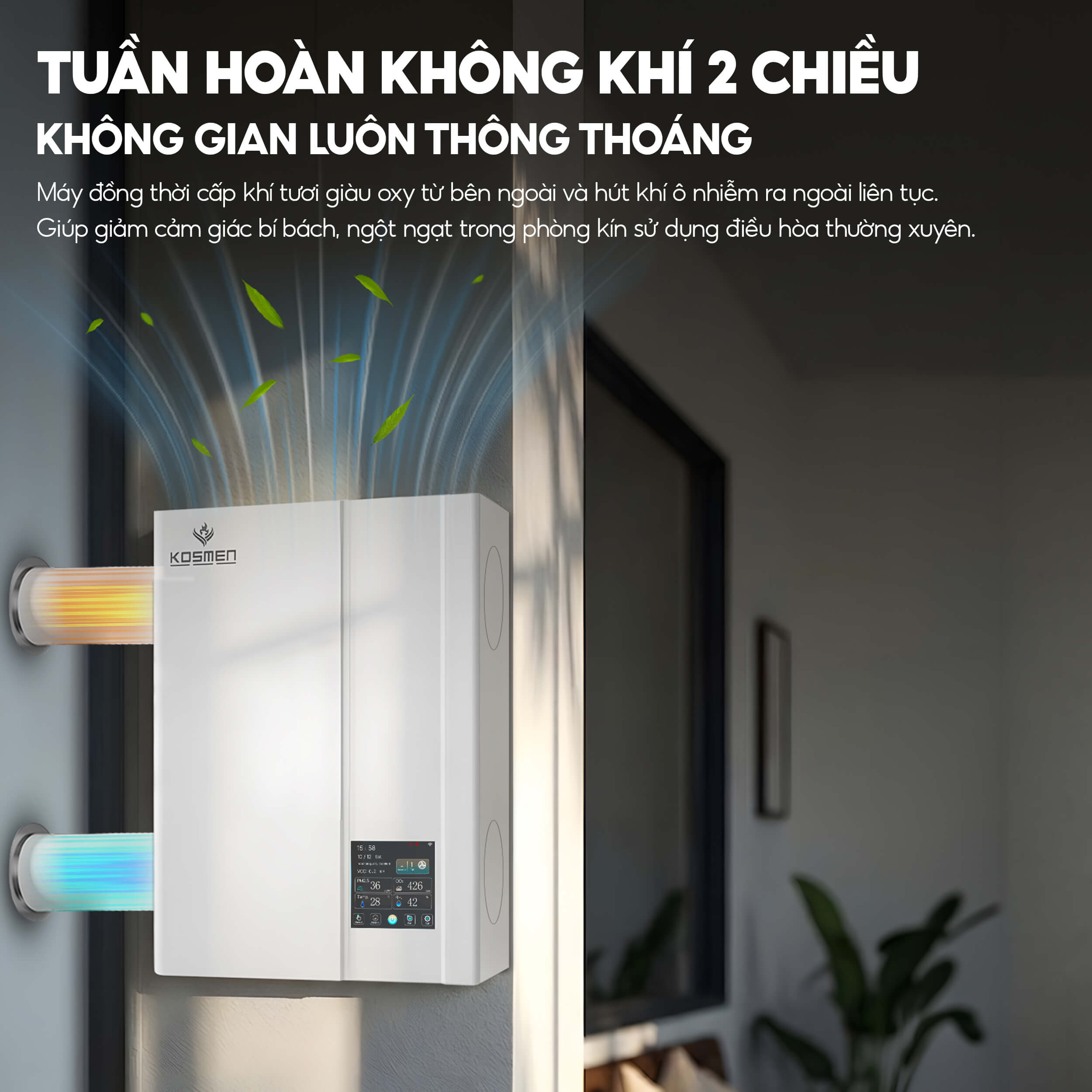 Máy cấp khí tươi và lọc không khí Kosmen KM-A150