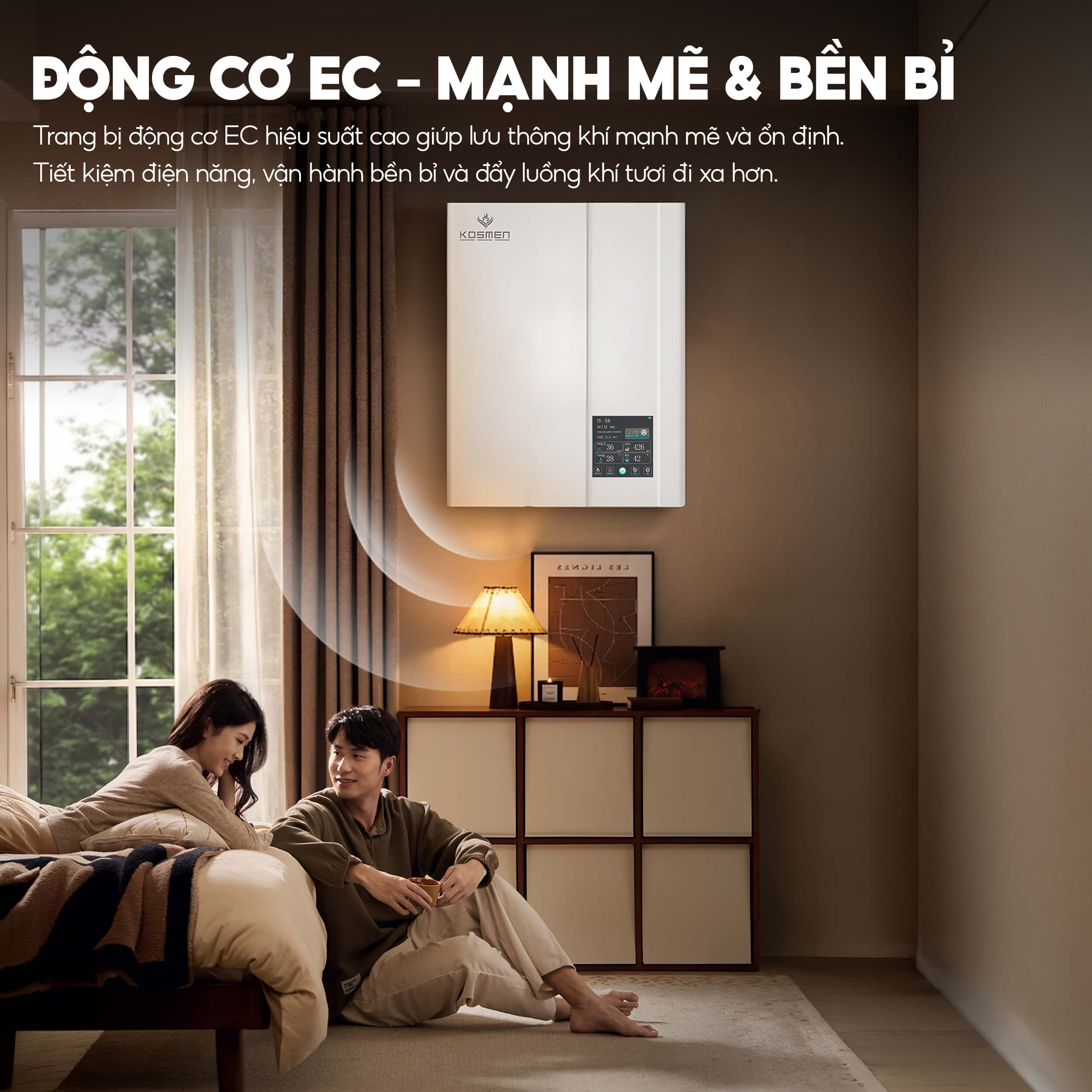 Máy cấp khí tươi và lọc không khí Kosmen KM-A150