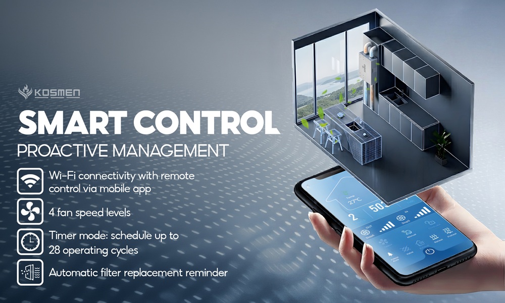 Equipped with an intuitive control panel that clearly displays operating parameters, the Kosmen KM-A250 allows users to easily monitor and adjust settings