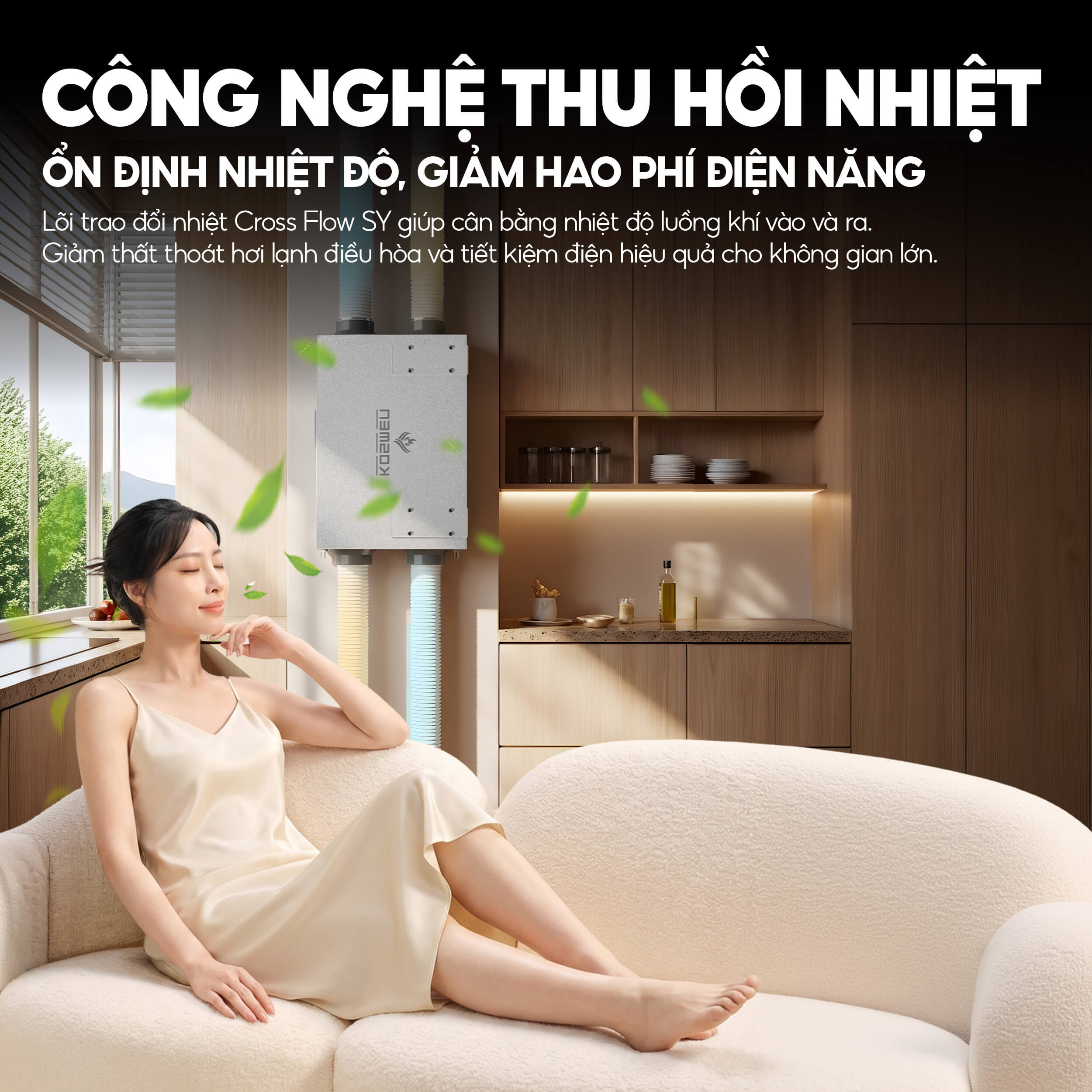Máy cấp khí tươi và lọc không khí Kosmen KM-A250