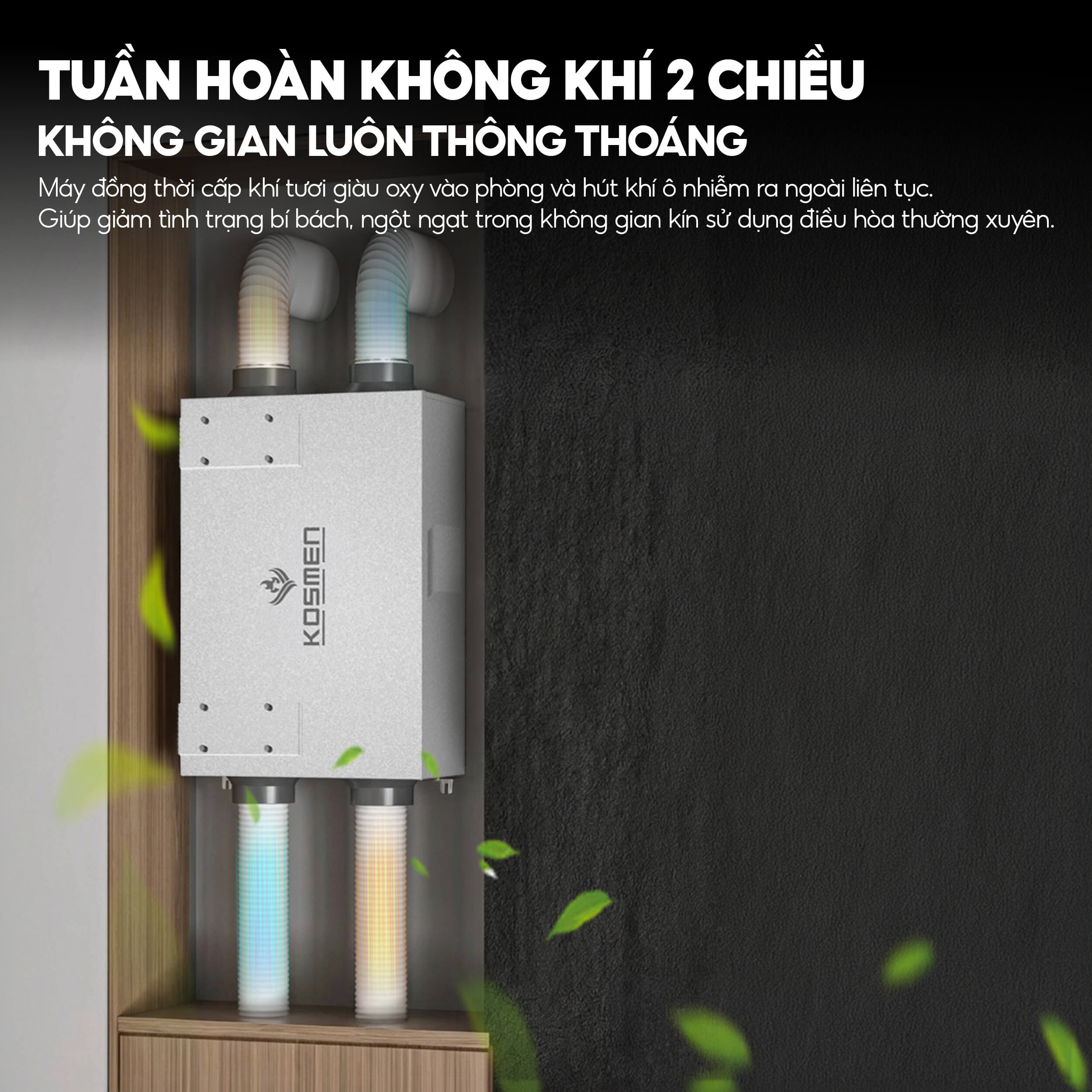 Máy cấp khí tươi và lọc không khí Kosmen KM-A250