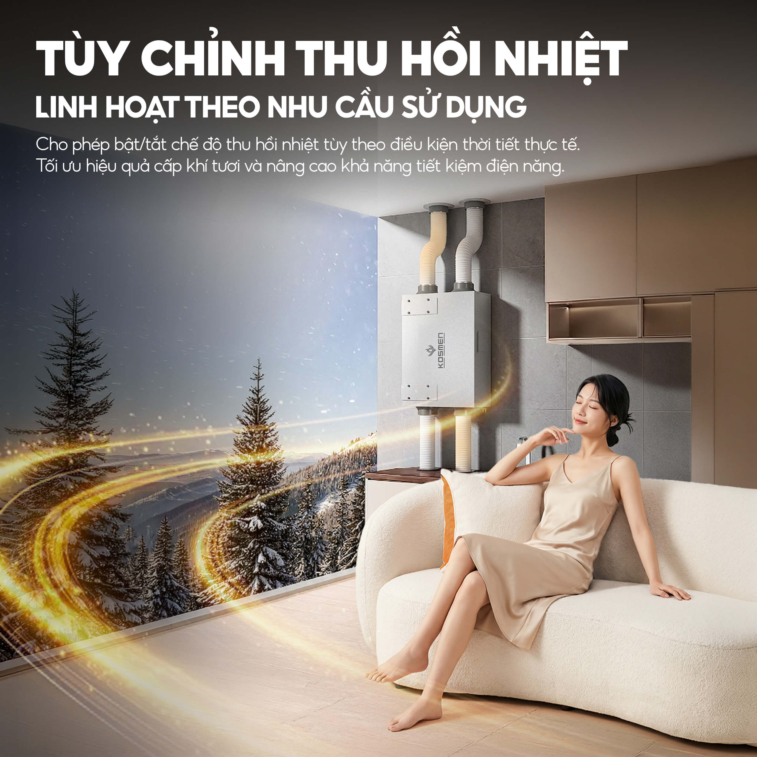 Máy cấp khí tươi và lọc không khí Kosmen KM-A250