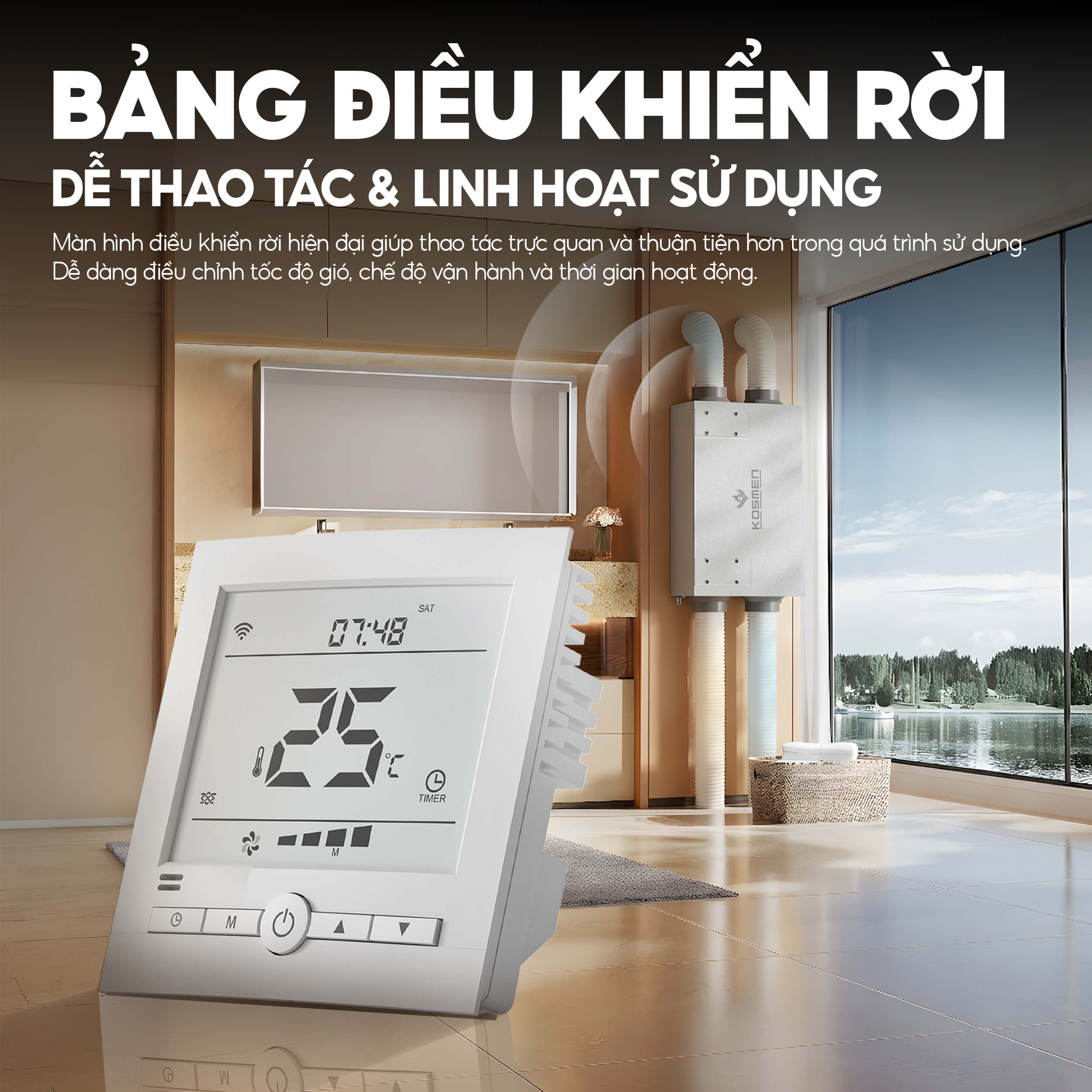 Máy cấp khí tươi và lọc không khí Kosmen KM-A250