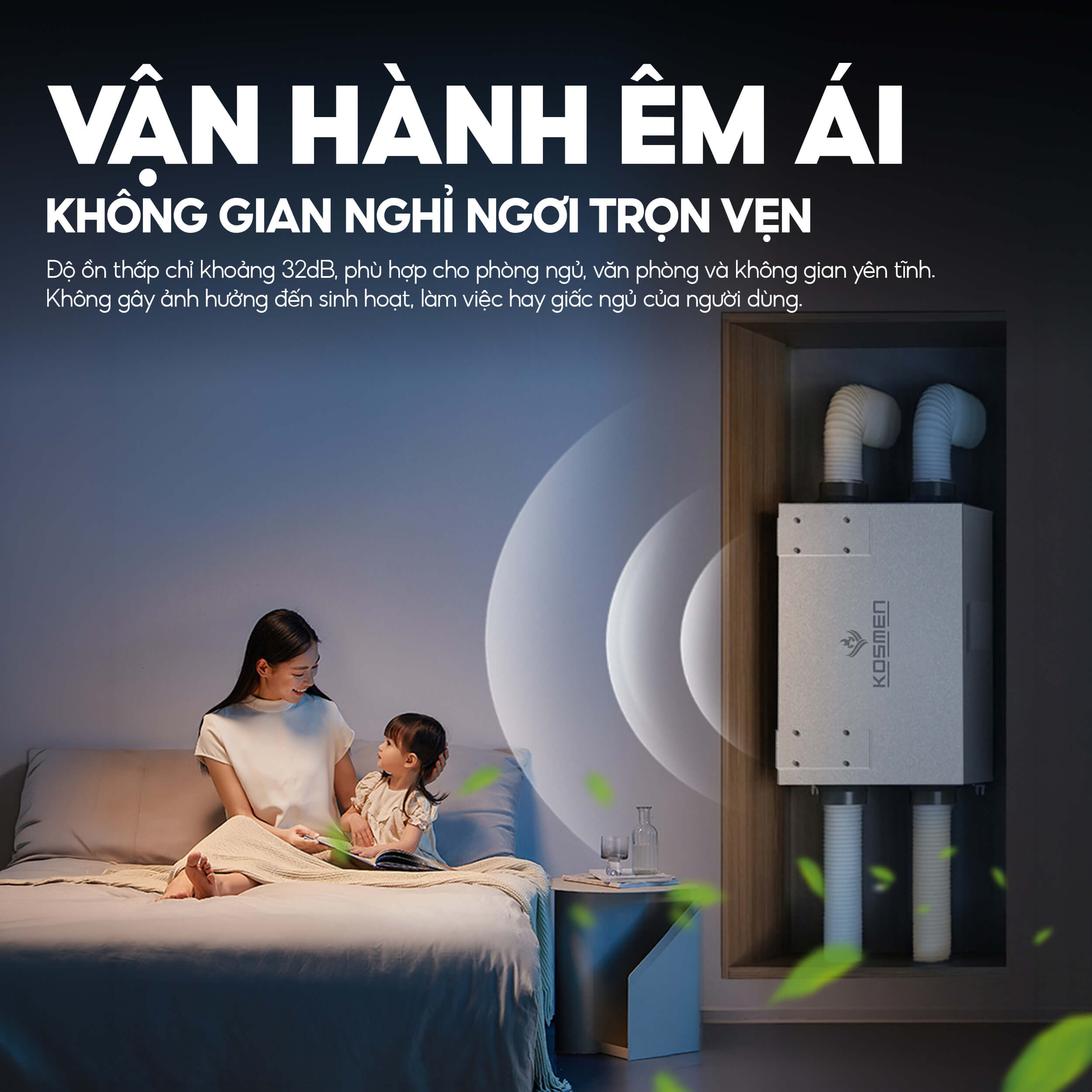 Máy cấp khí tươi và lọc không khí Kosmen KM-A250