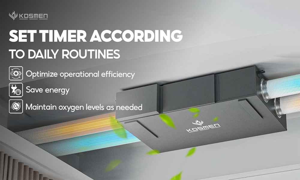 Timer setting feature optimizes usage needs and saves energy