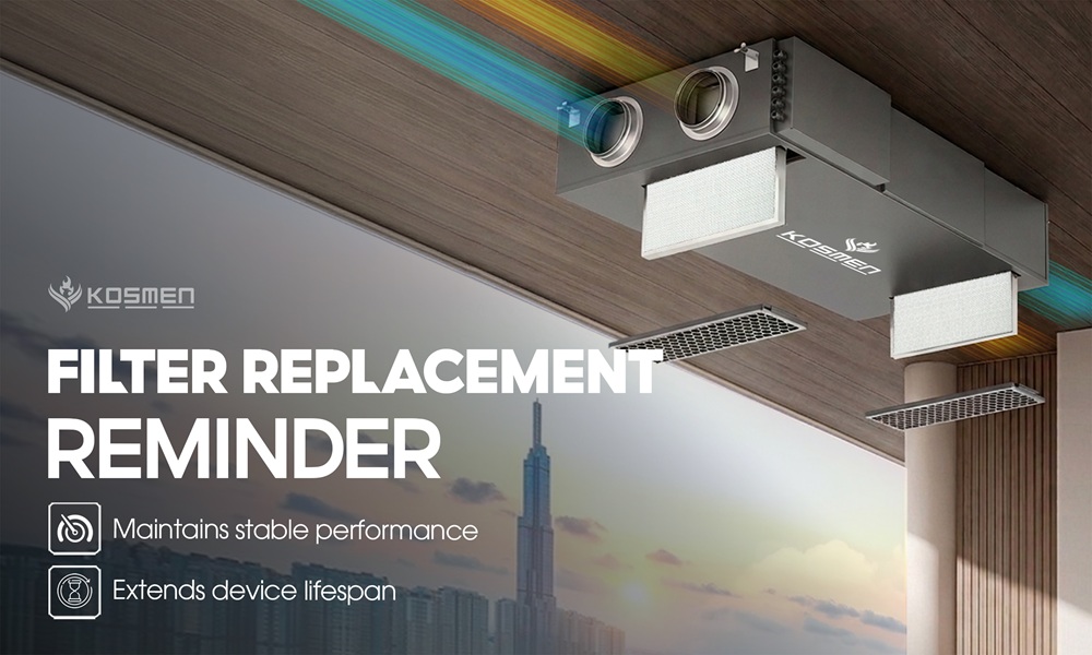 Filter replacement alert enables users to proactively maintain performance and extend device lifespan