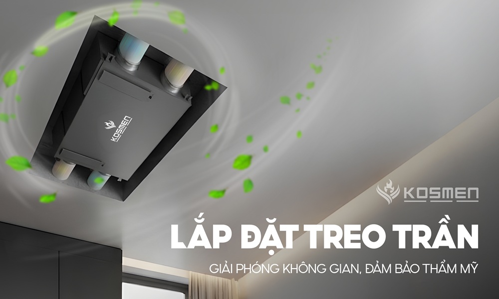 Thiết kế m&aacute;y treo trần, tối ưu diện t&iacute;ch sử dụng