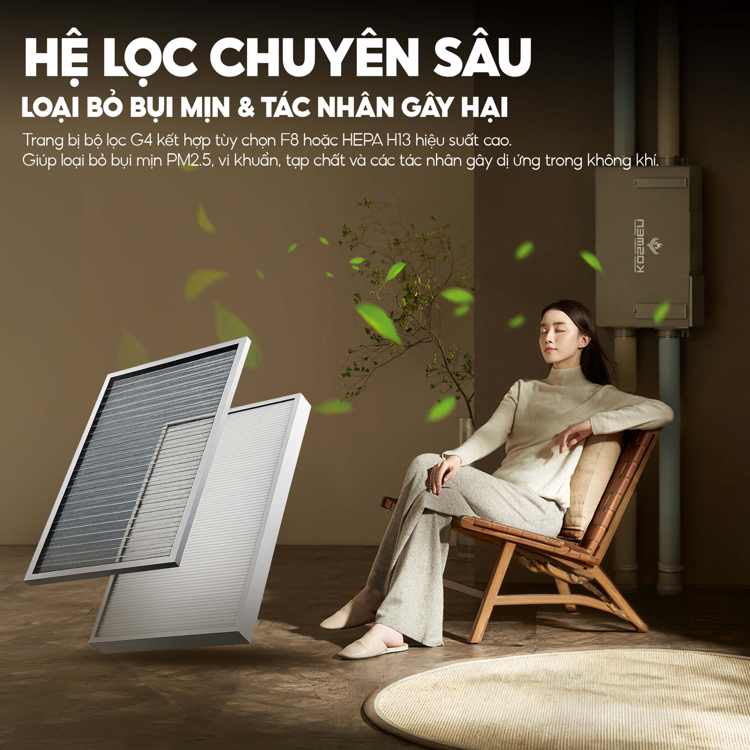 Kosmen KM-A300 Pro Fresh Air Ventilator & Air Purifier