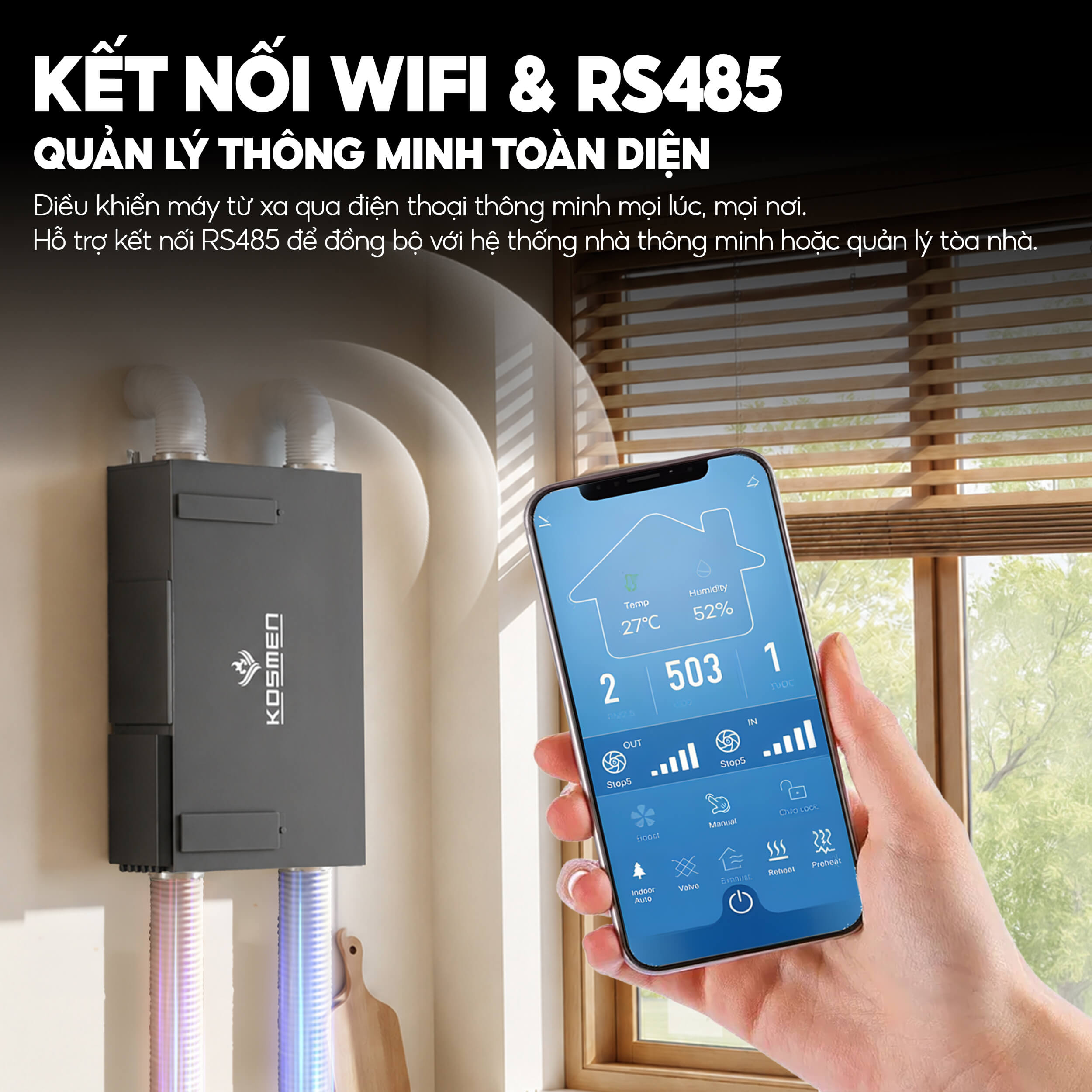 Kosmen KM-A300 Pro Fresh Air Ventilator & Air Purifier