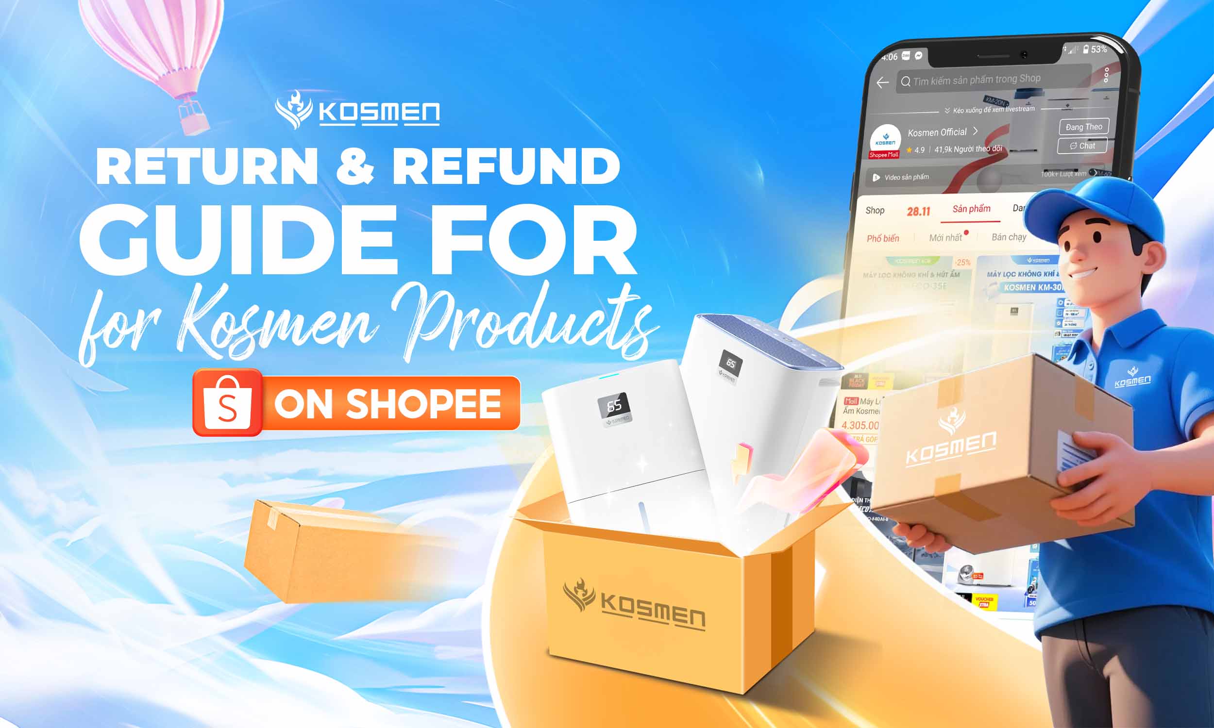 Guidelines for Returning/Refunding Kosmen Products on Shopee