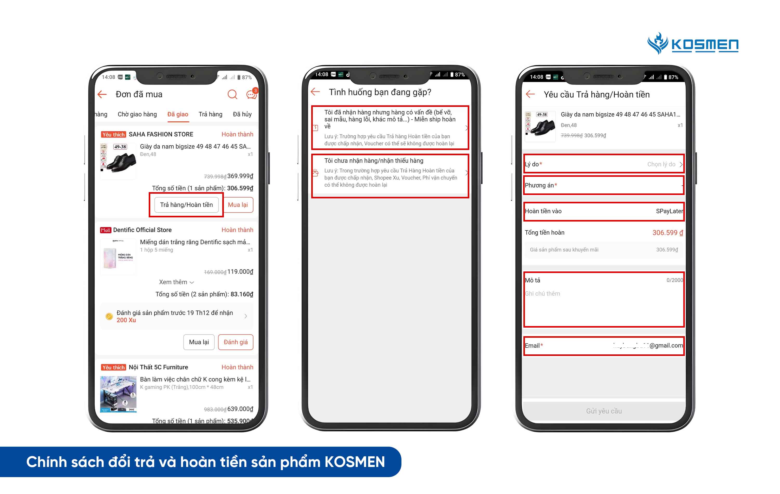 Steps to Return Kosmen Products on Shopee