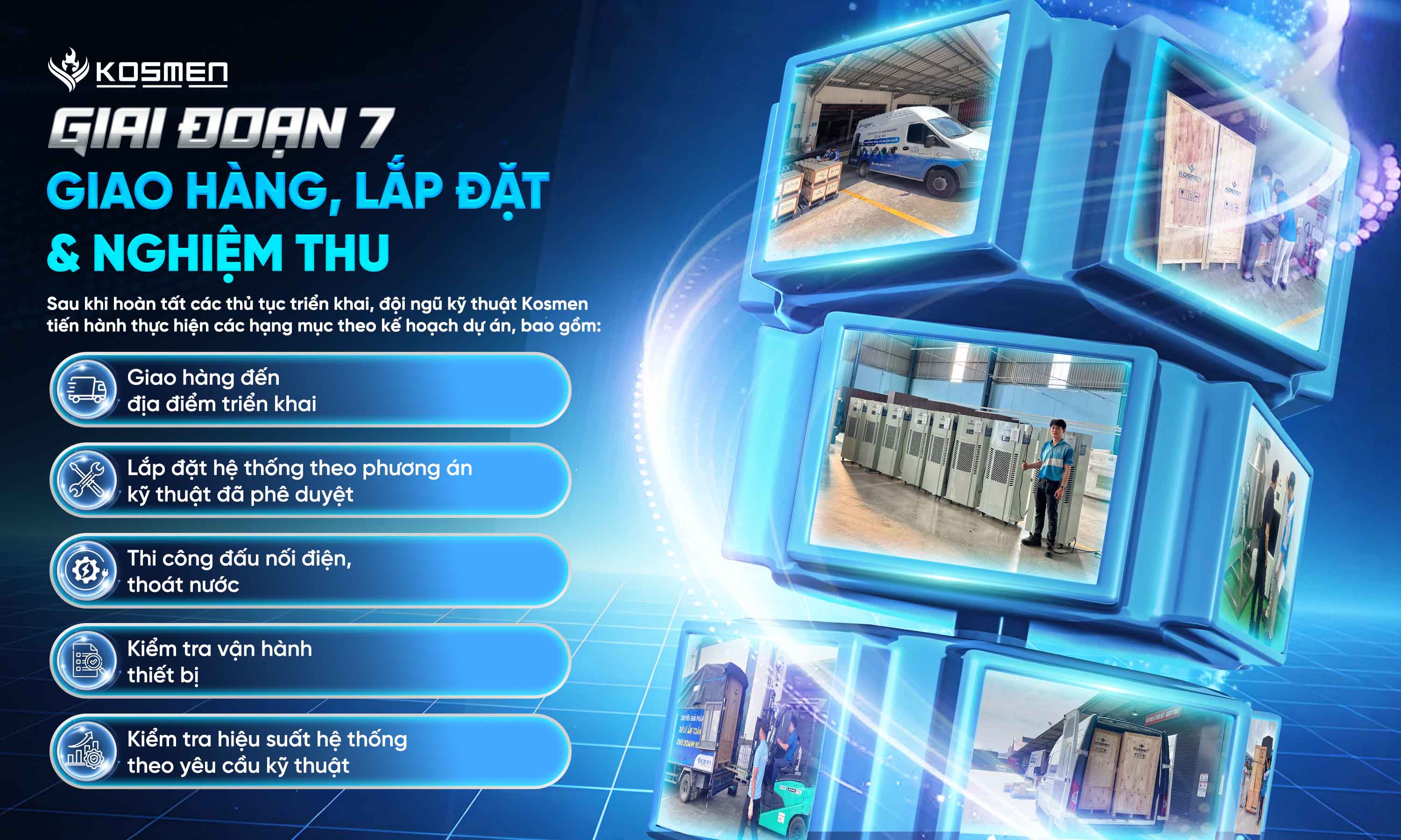 Giai đoạn 7 - Giao hàng, lắp đặt & nghiệm thu