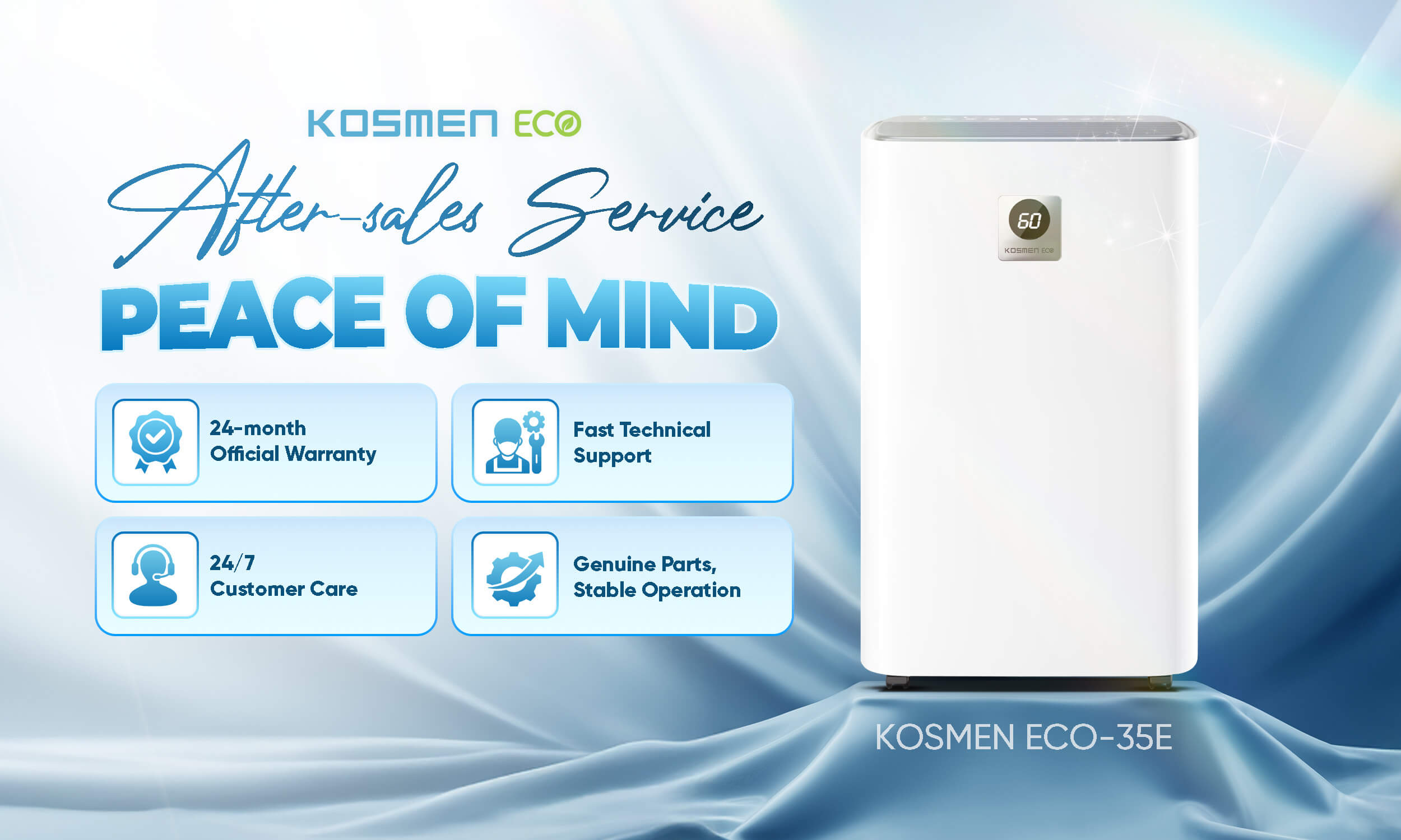 With dedicated after-sales service, Kosmen ensures peace of mind for every customer