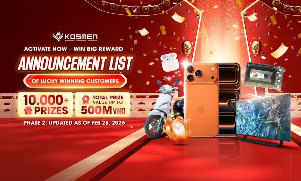 Kosmen announces the list of Prize-Winning Customers of the “Activate Now – Grab Big Rewards” Program (Phase 2)
