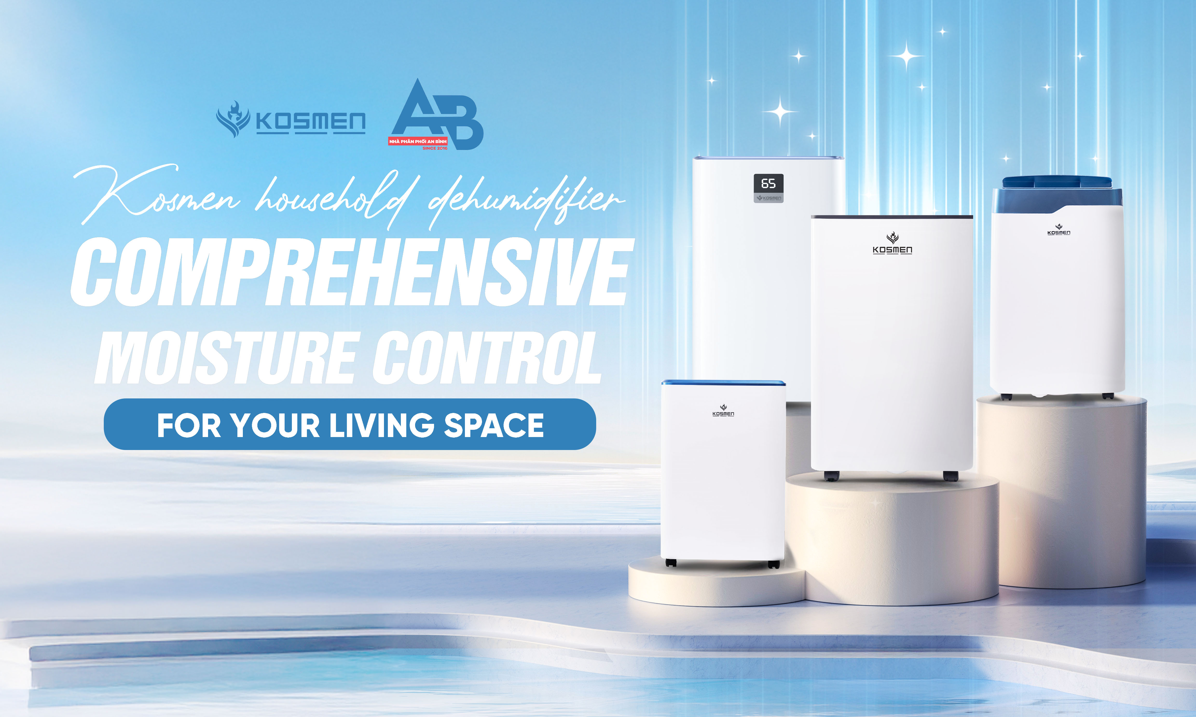 Kosmen residential dehumidifiers provide superior humidity control and effectively prevent mold, making them ideal for home spaces