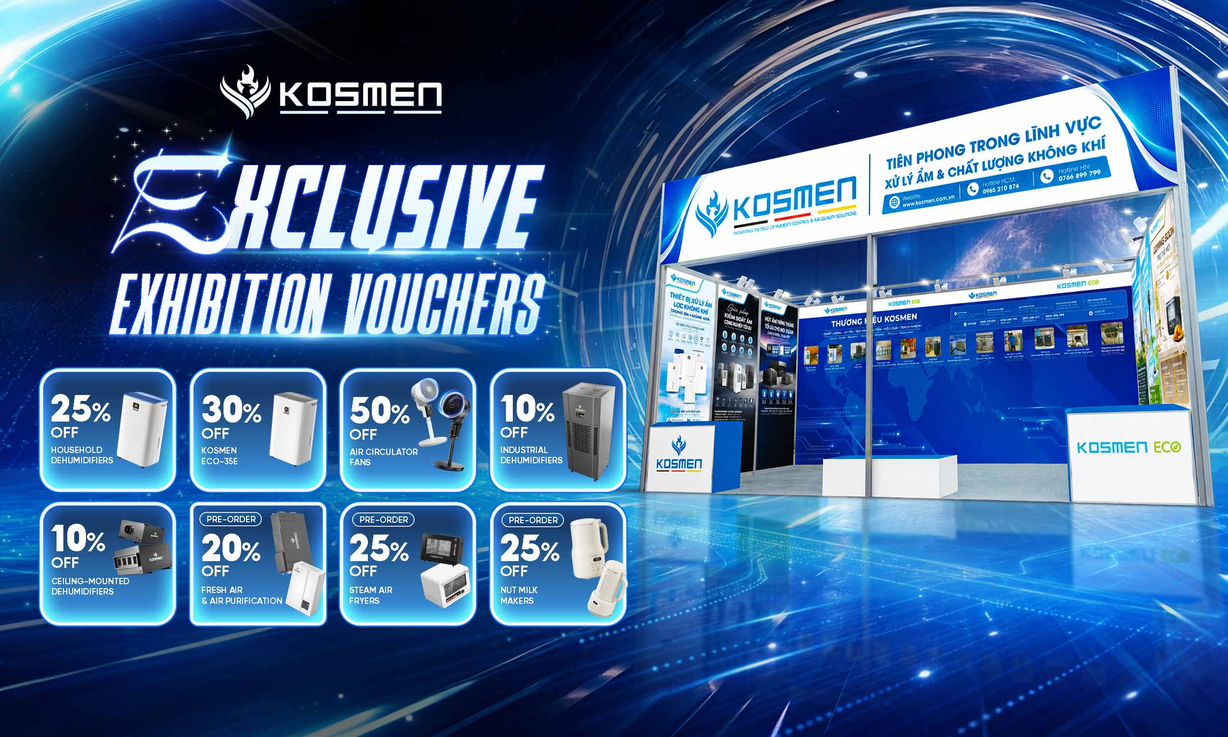Exclusive vouchers and special offers await you at the Kosmen booth