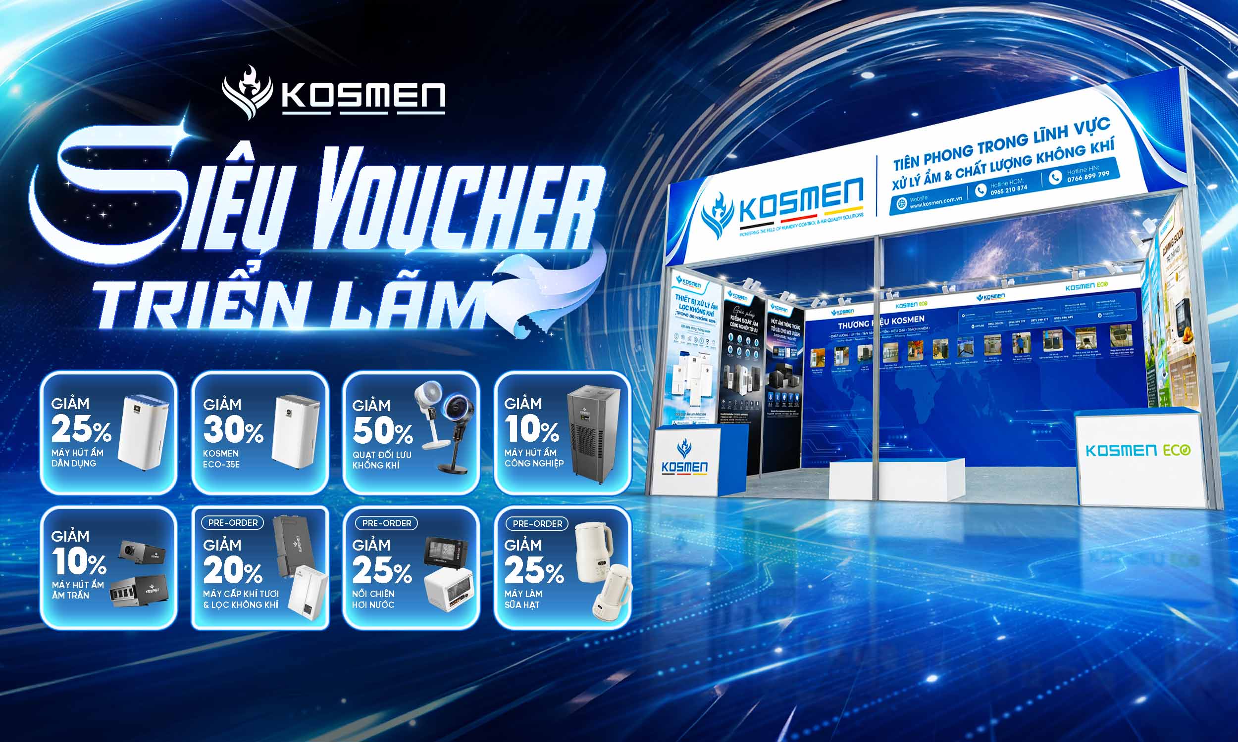 Voucher hấp dẫn tại gian hàng Kosmen